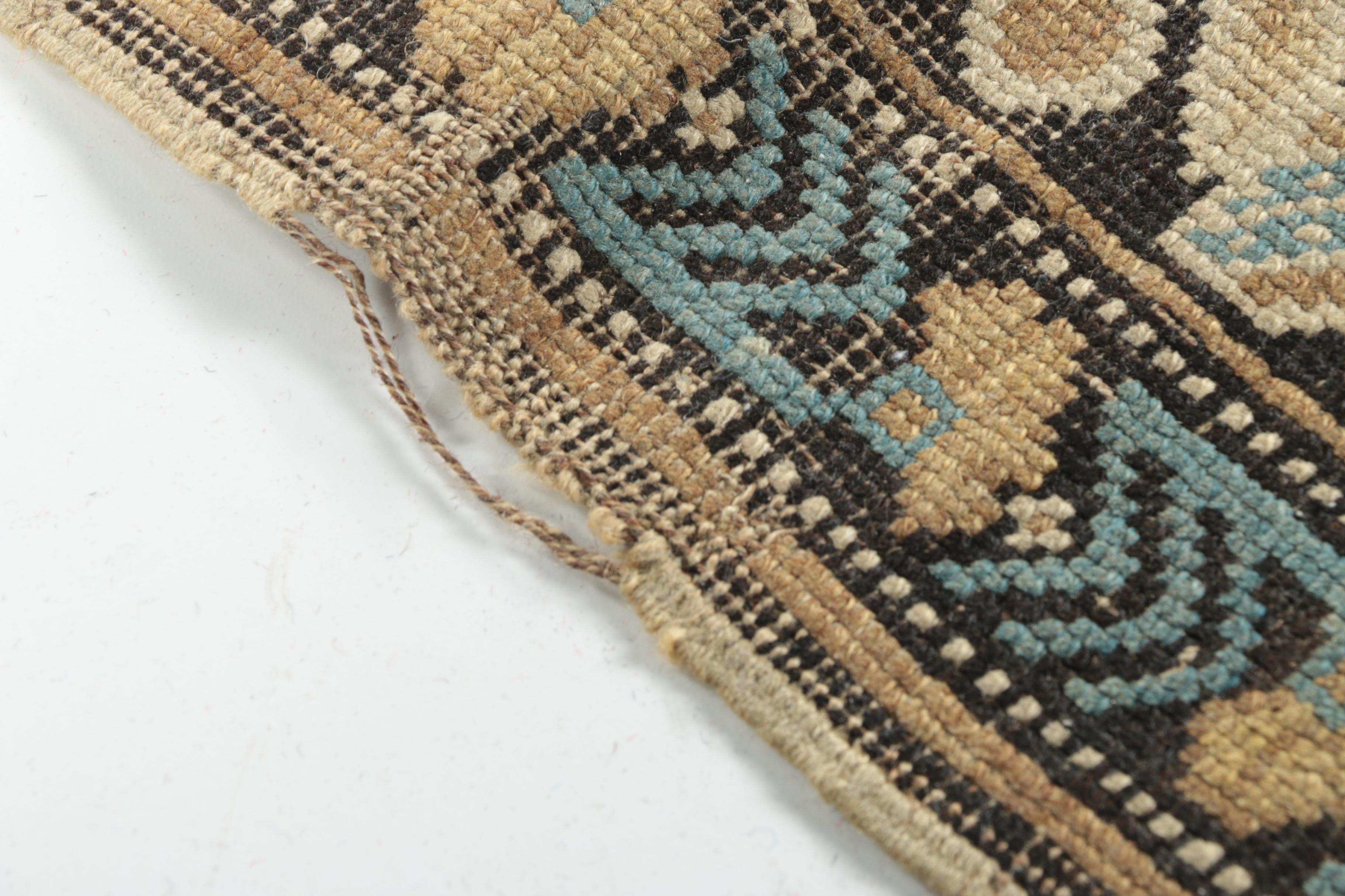 Antique Handwoven Caucasian Kuba Wool Accent Rug