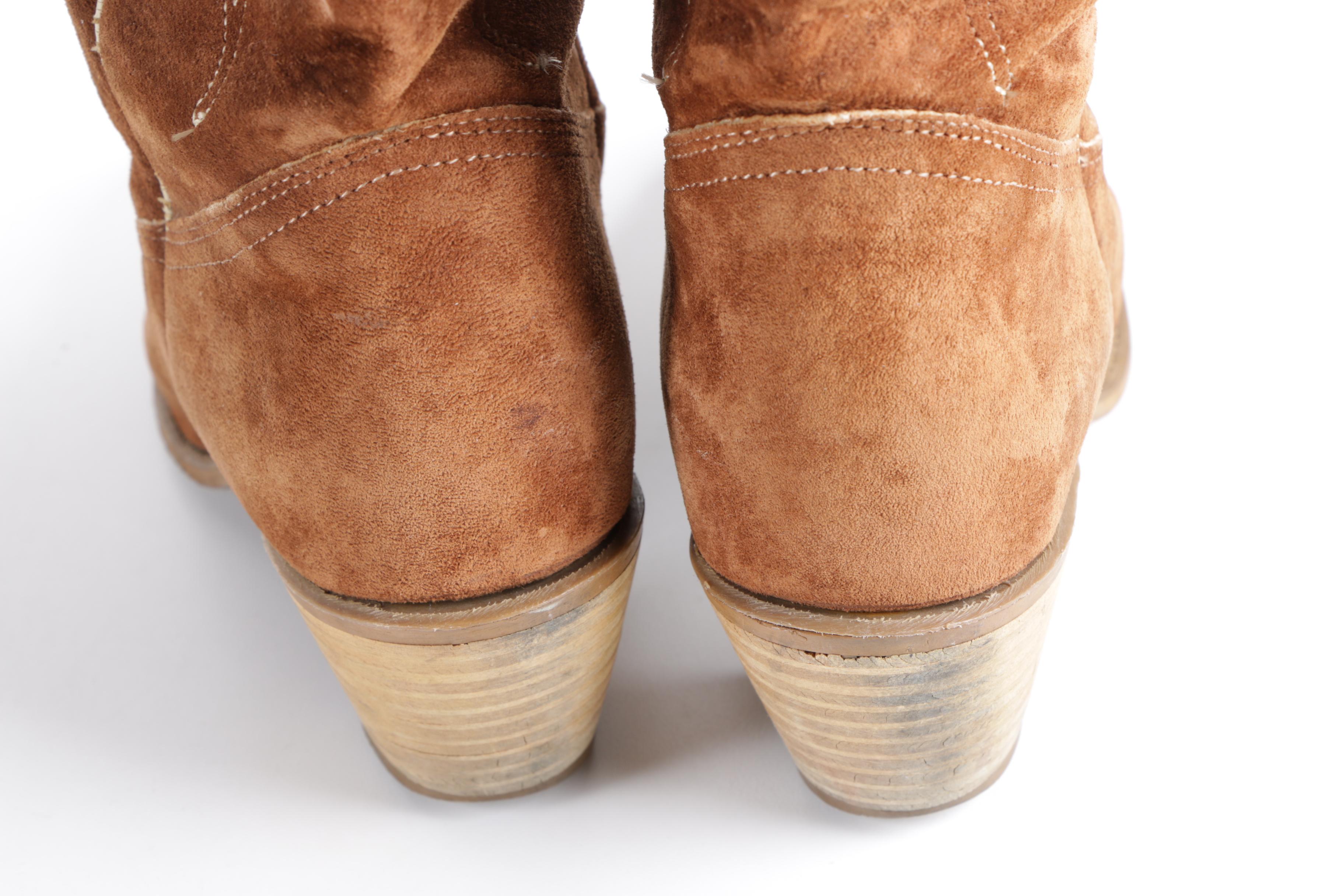 Women's Suede Boots Including Tacco