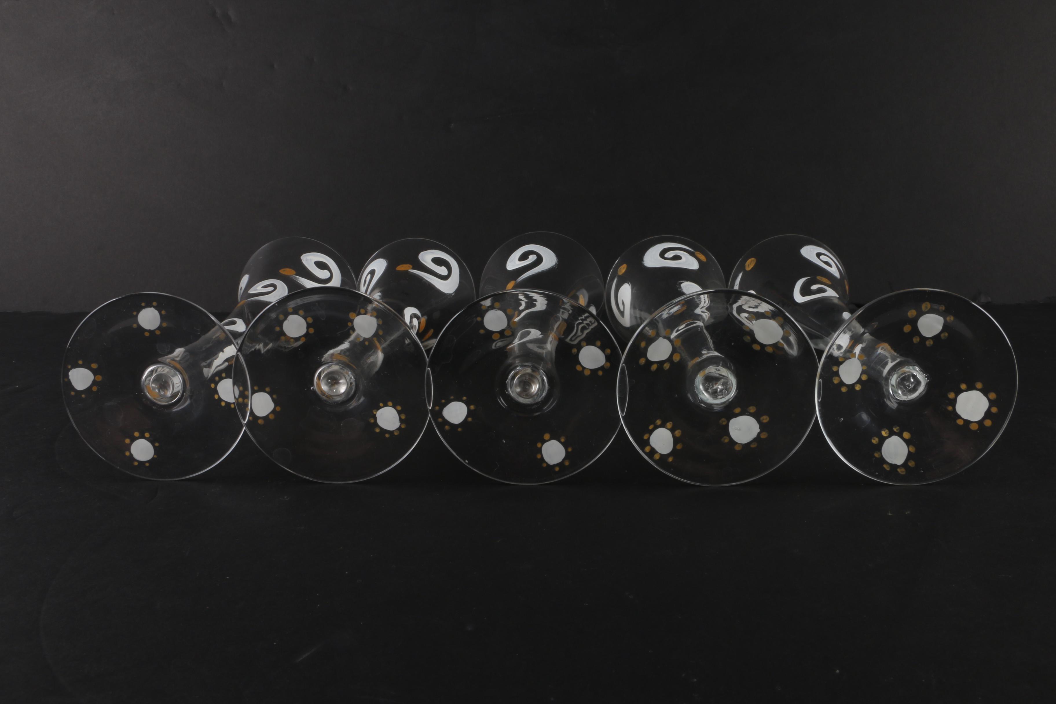 Hand Painted Glass Stemware