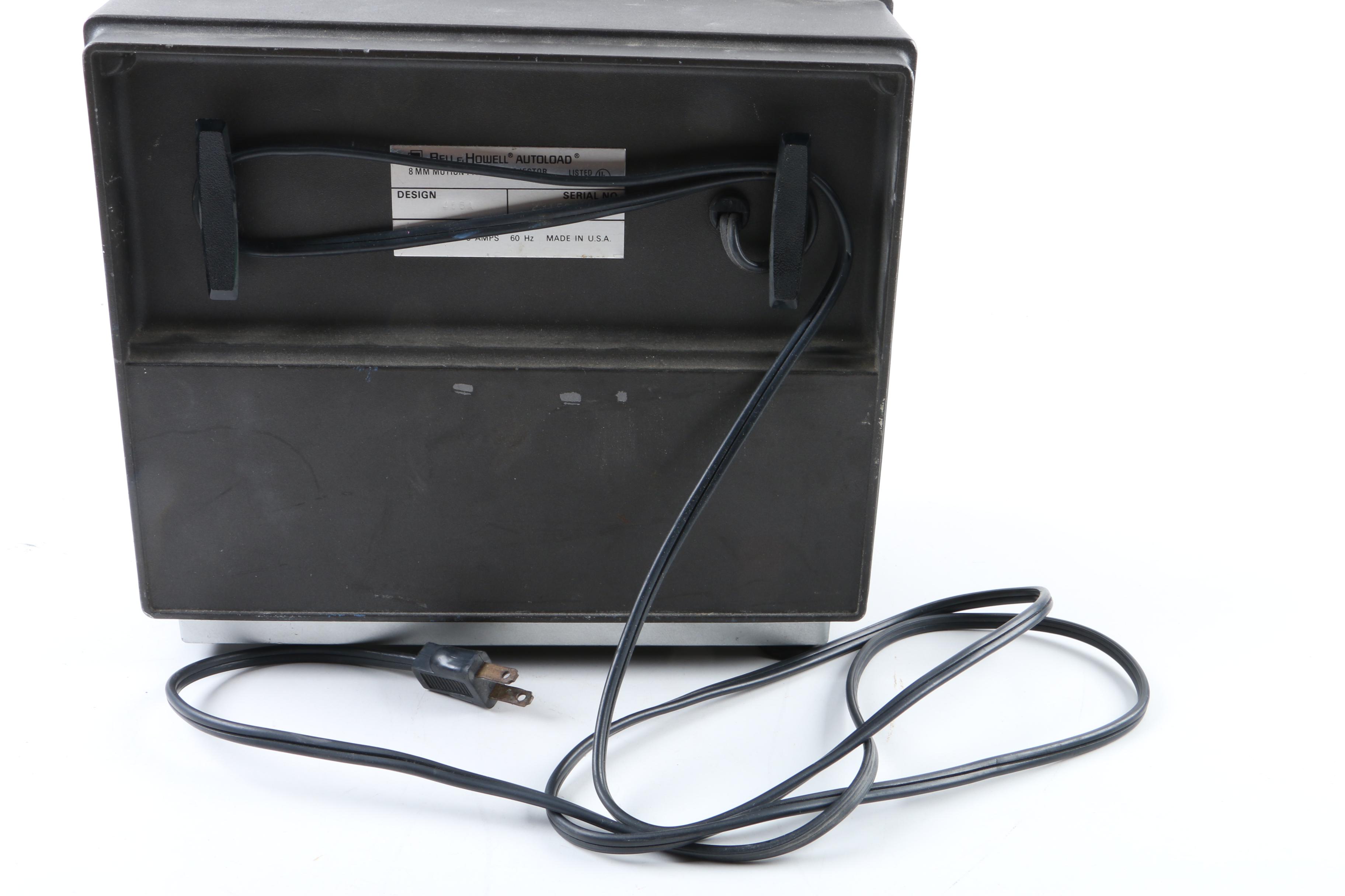 Vintage Bell & Howell Super 8/8mm Projector with Bauer 88B 8mm Movie Camera