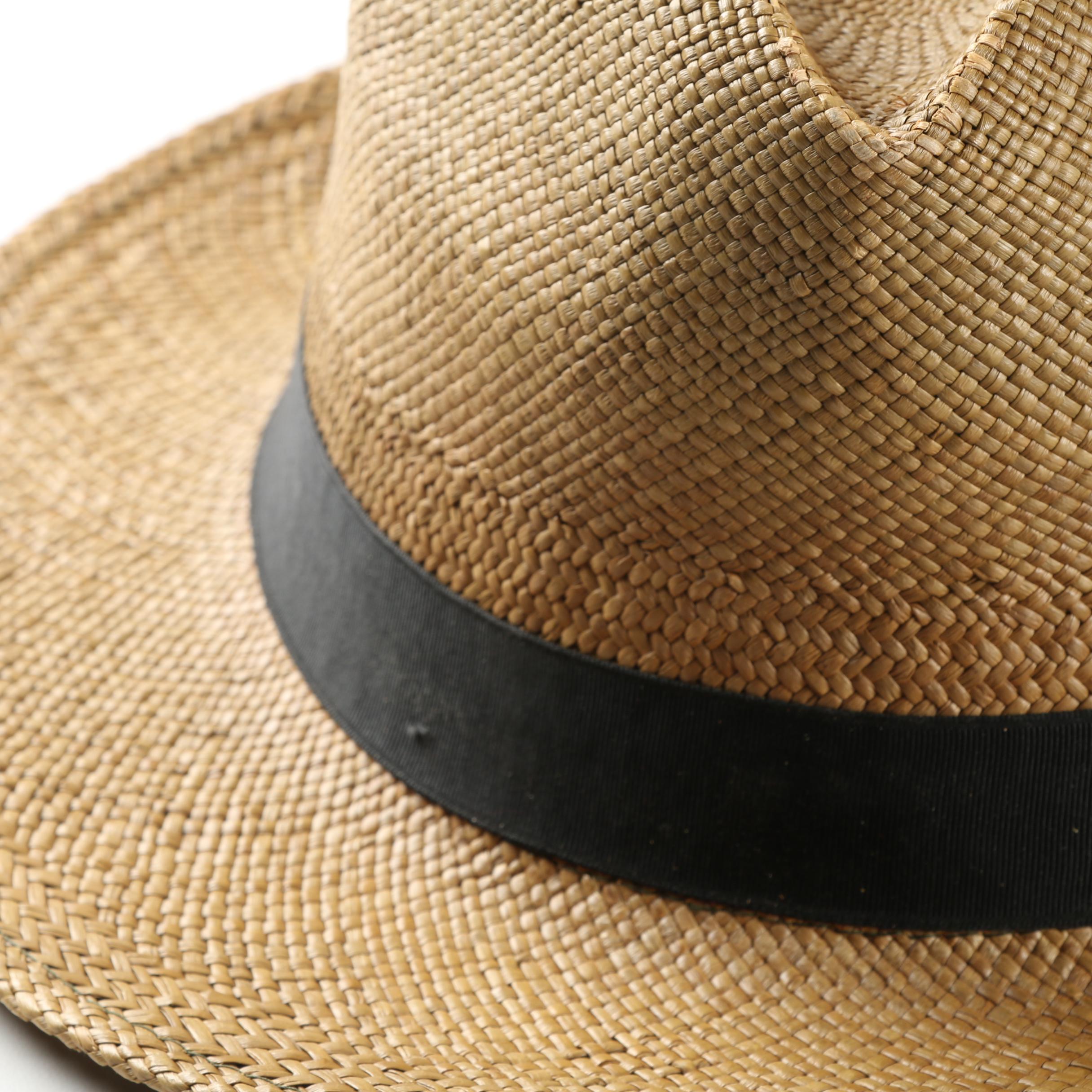 Men's Woven Straw Sun Hats Featuring Stetson