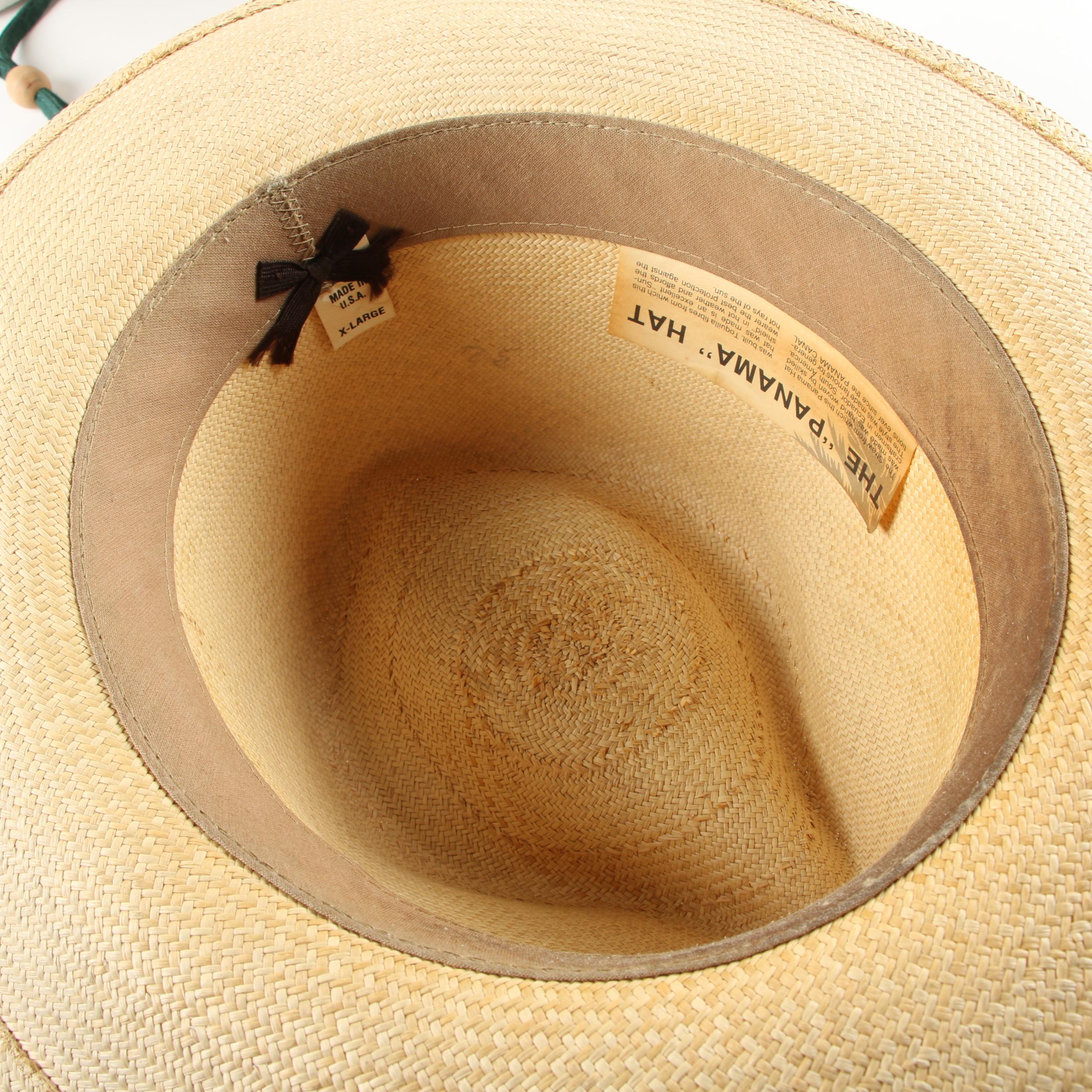 Men's Woven Straw Sun Hats Featuring Stetson