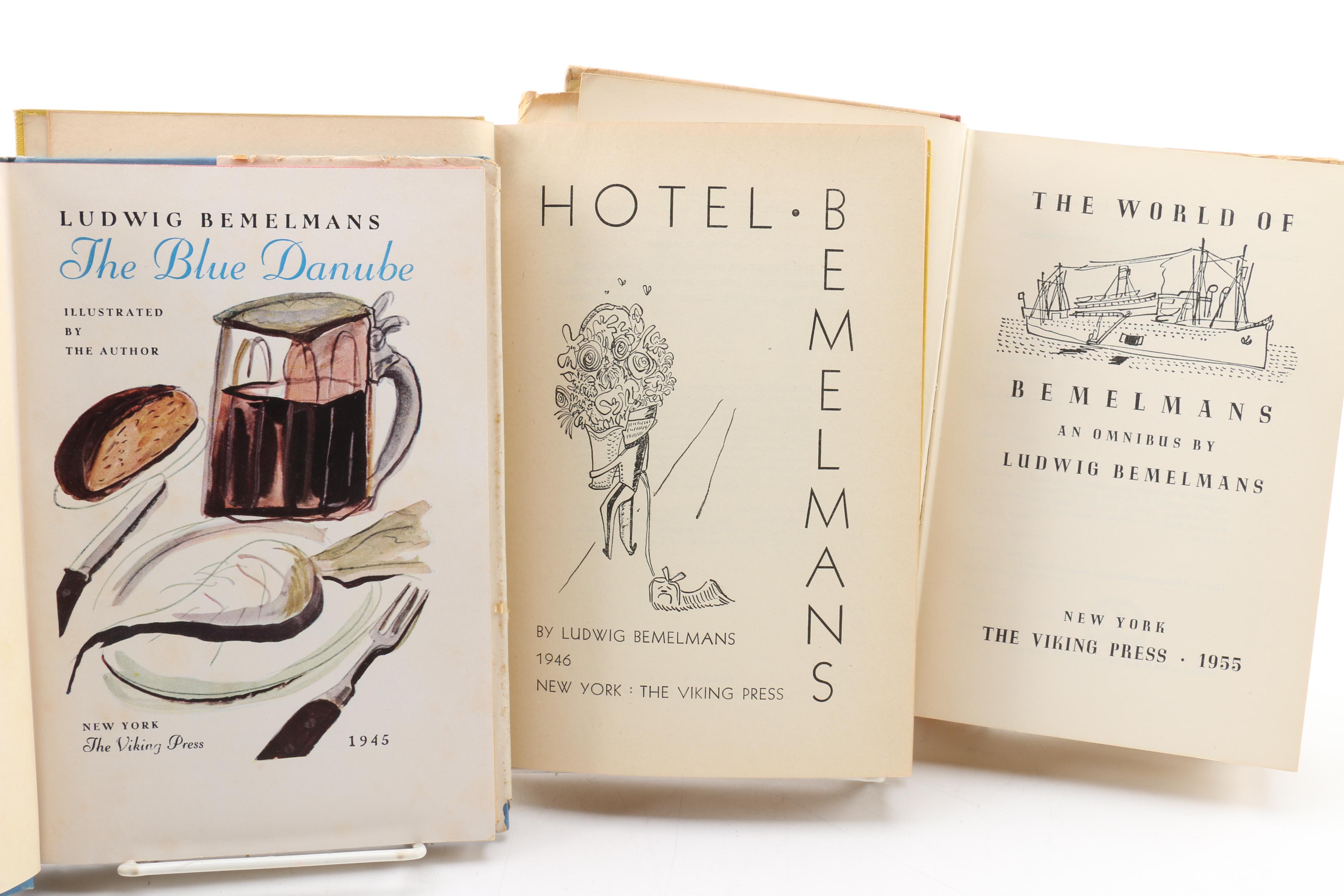 Vintage Ludwig Bemelmans Humorist Fiction Novels Including First Editions