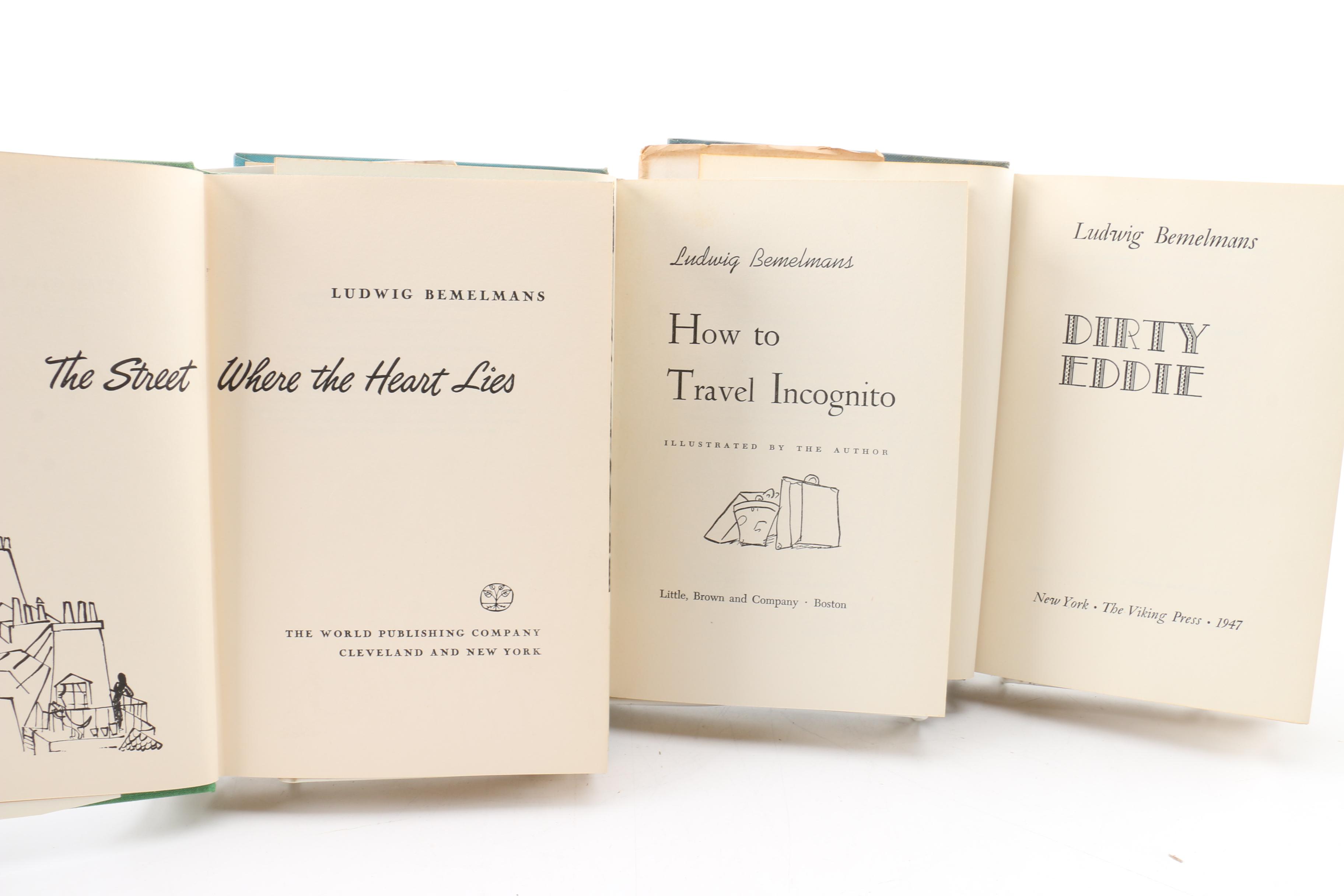 Vintage Ludwig Bemelmans Humorist Fiction Novels Including First Editions