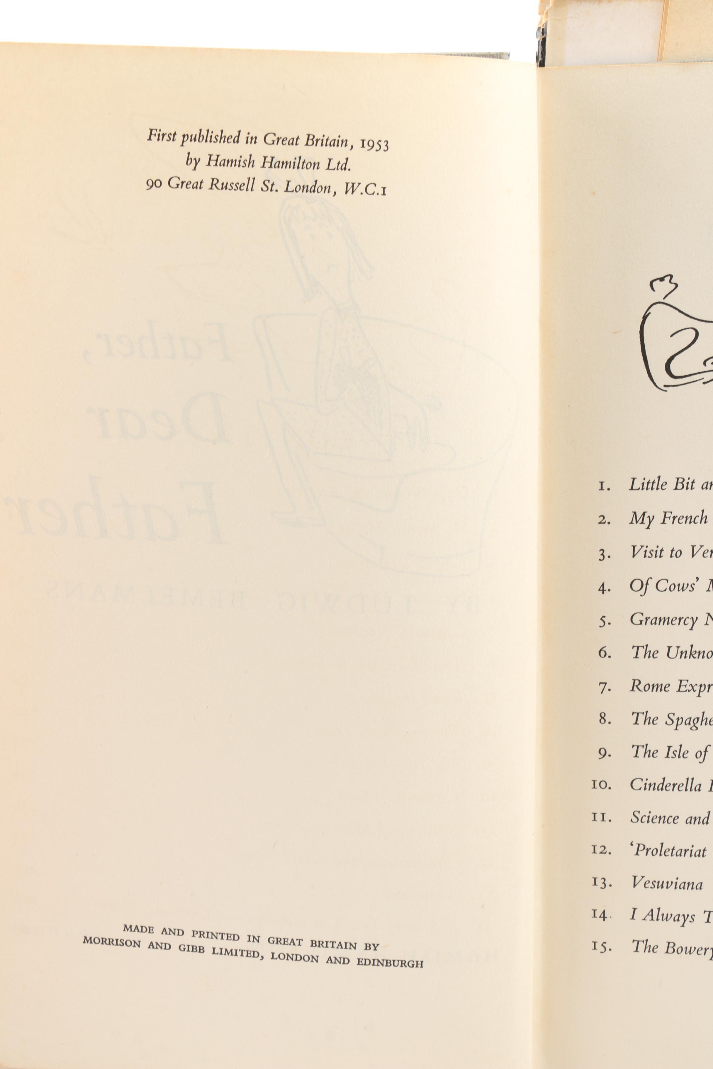 Vintage Ludwig Bemelmans Humorist Fiction Novels Including First Editions