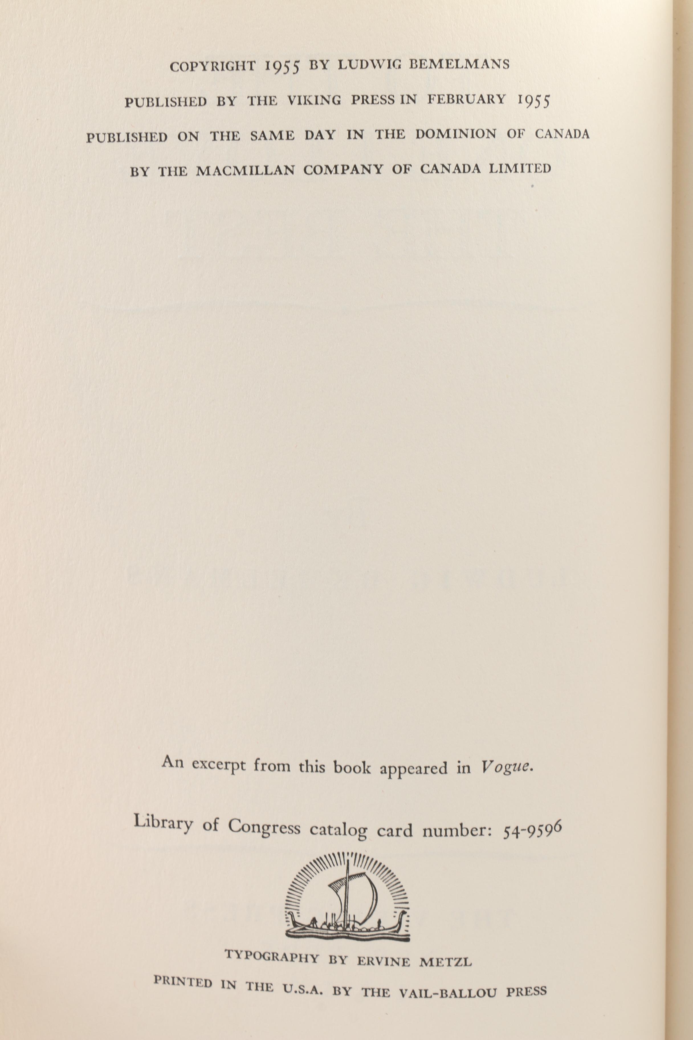 Vintage Ludwig Bemelmans Humorist Fiction Novels Including First Editions