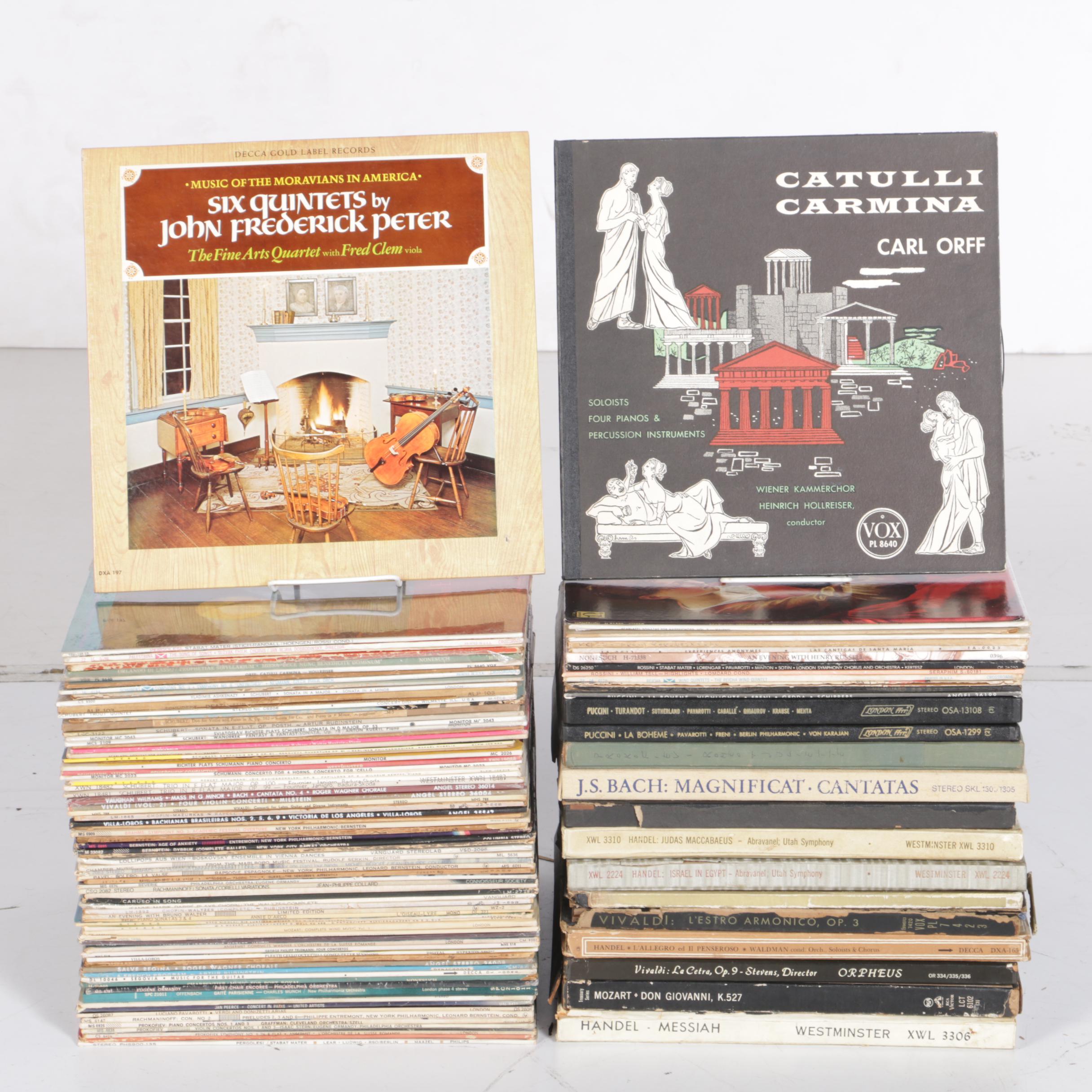 Classical and Opera Records Including Segovia, Bernstein, Pavarotti