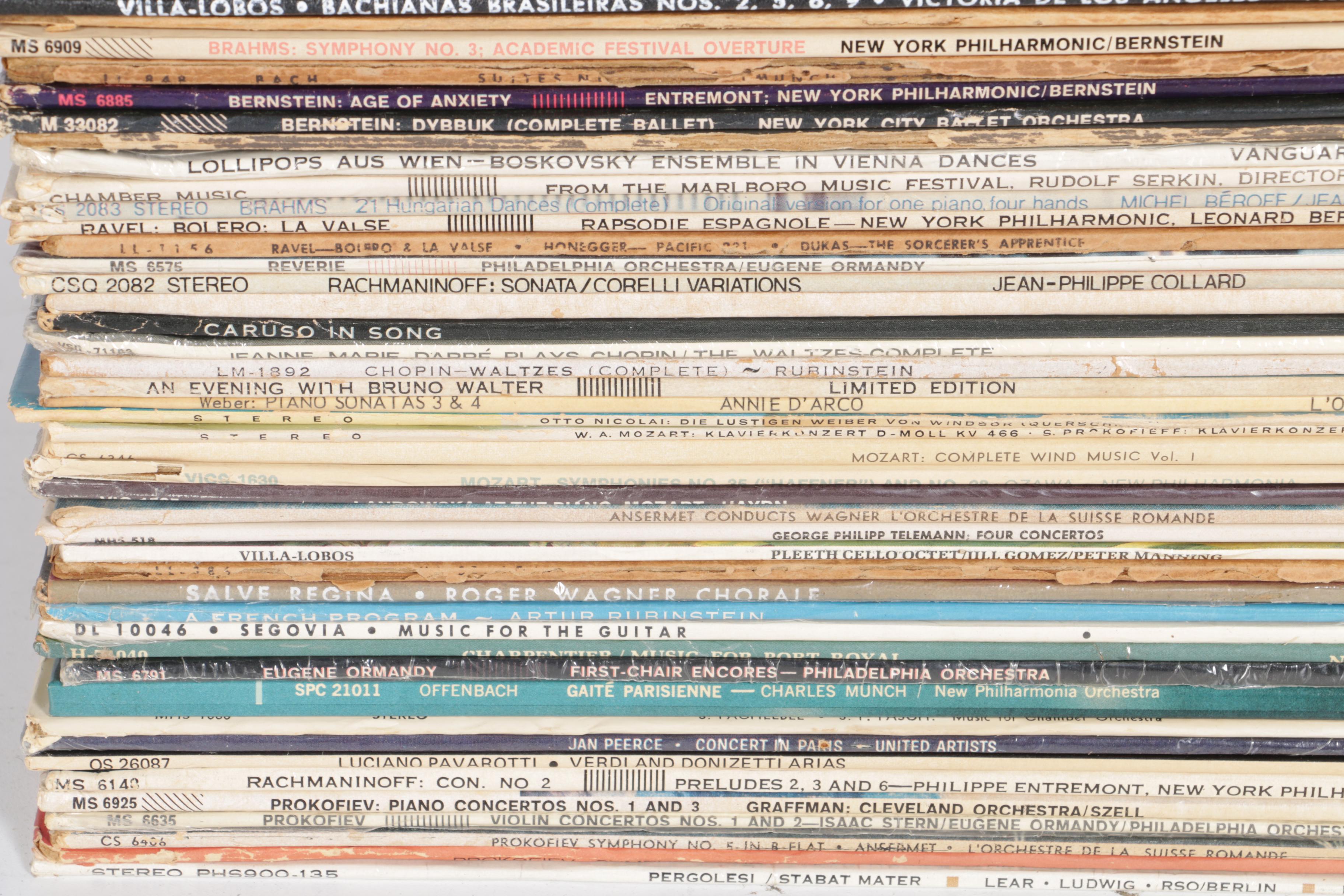 Classical and Opera Records Including Segovia, Bernstein, Pavarotti