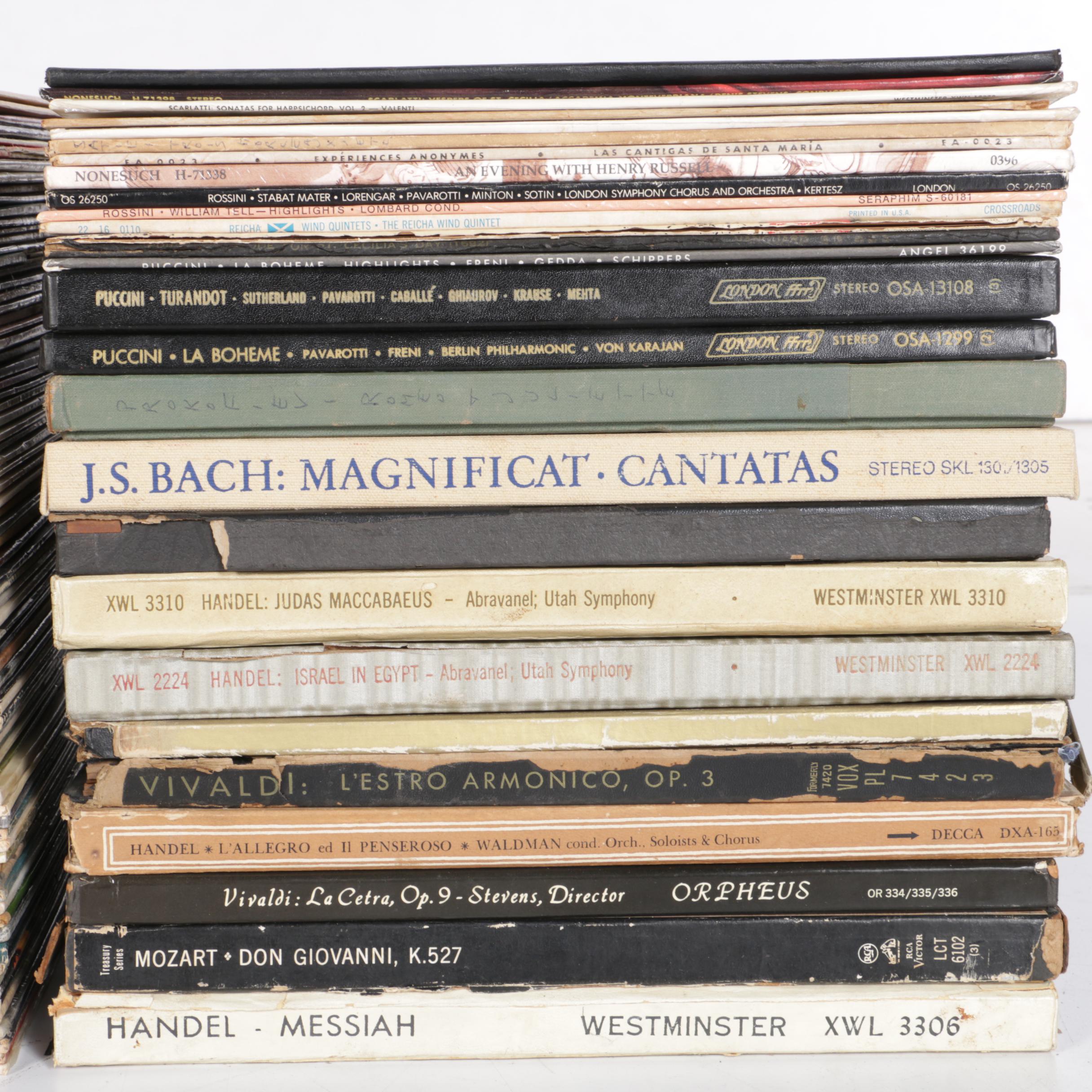 Classical and Opera Records Including Segovia, Bernstein, Pavarotti