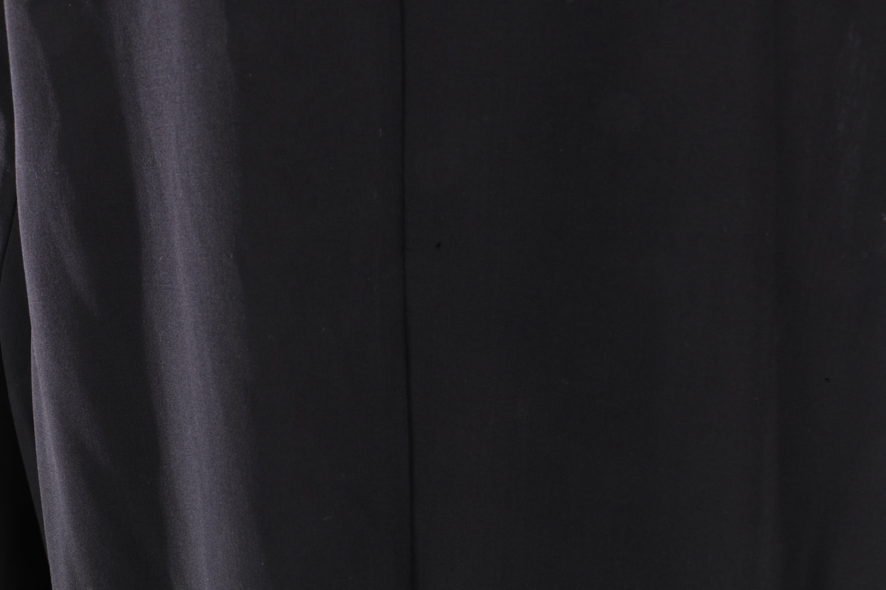 Women's Max Mara Black Wool Lightweight Long Jacket and Beige Leather Shoes