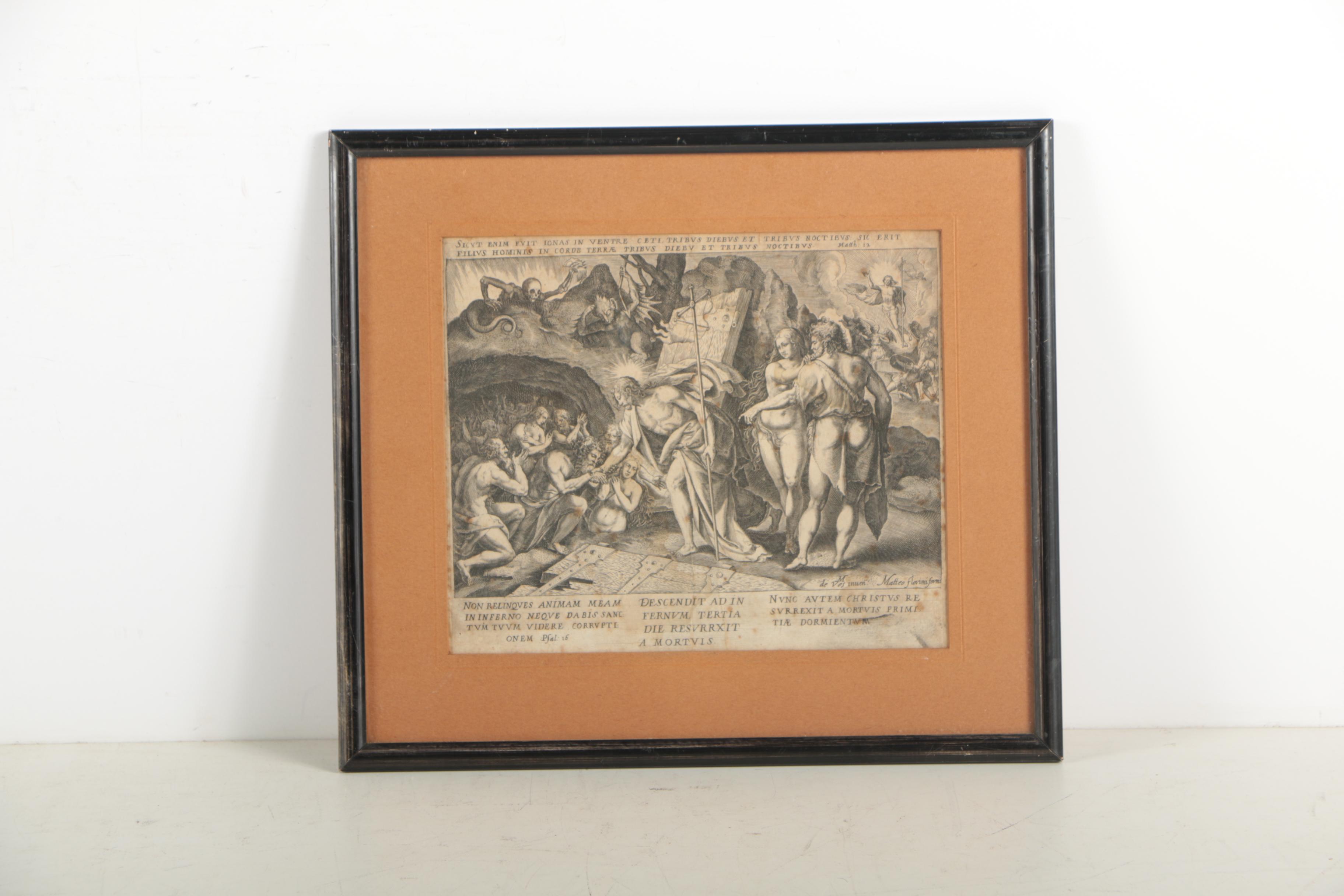 Engravings After Johann Sadeler of Christian Scenes