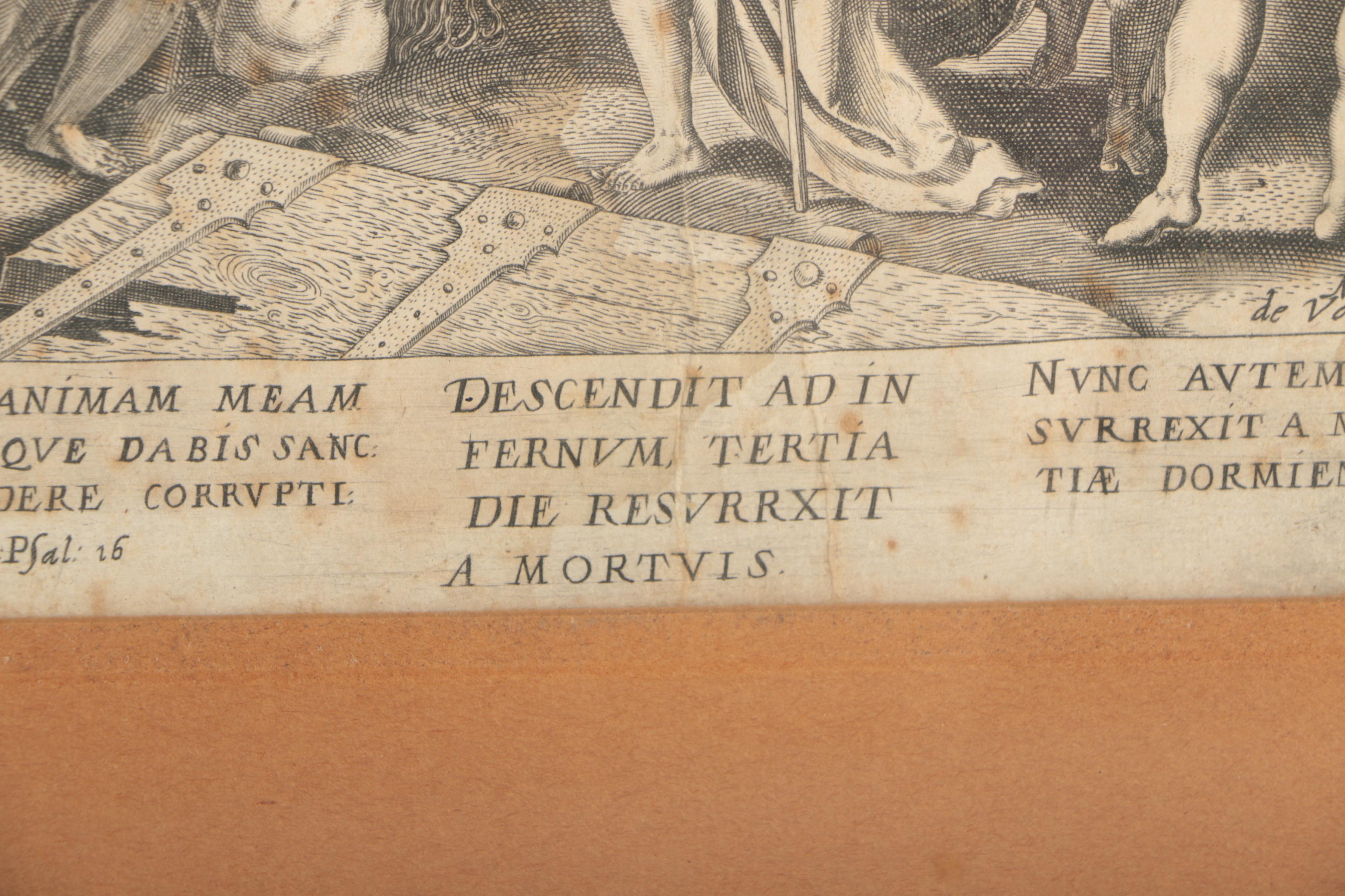 Engravings After Johann Sadeler of Christian Scenes