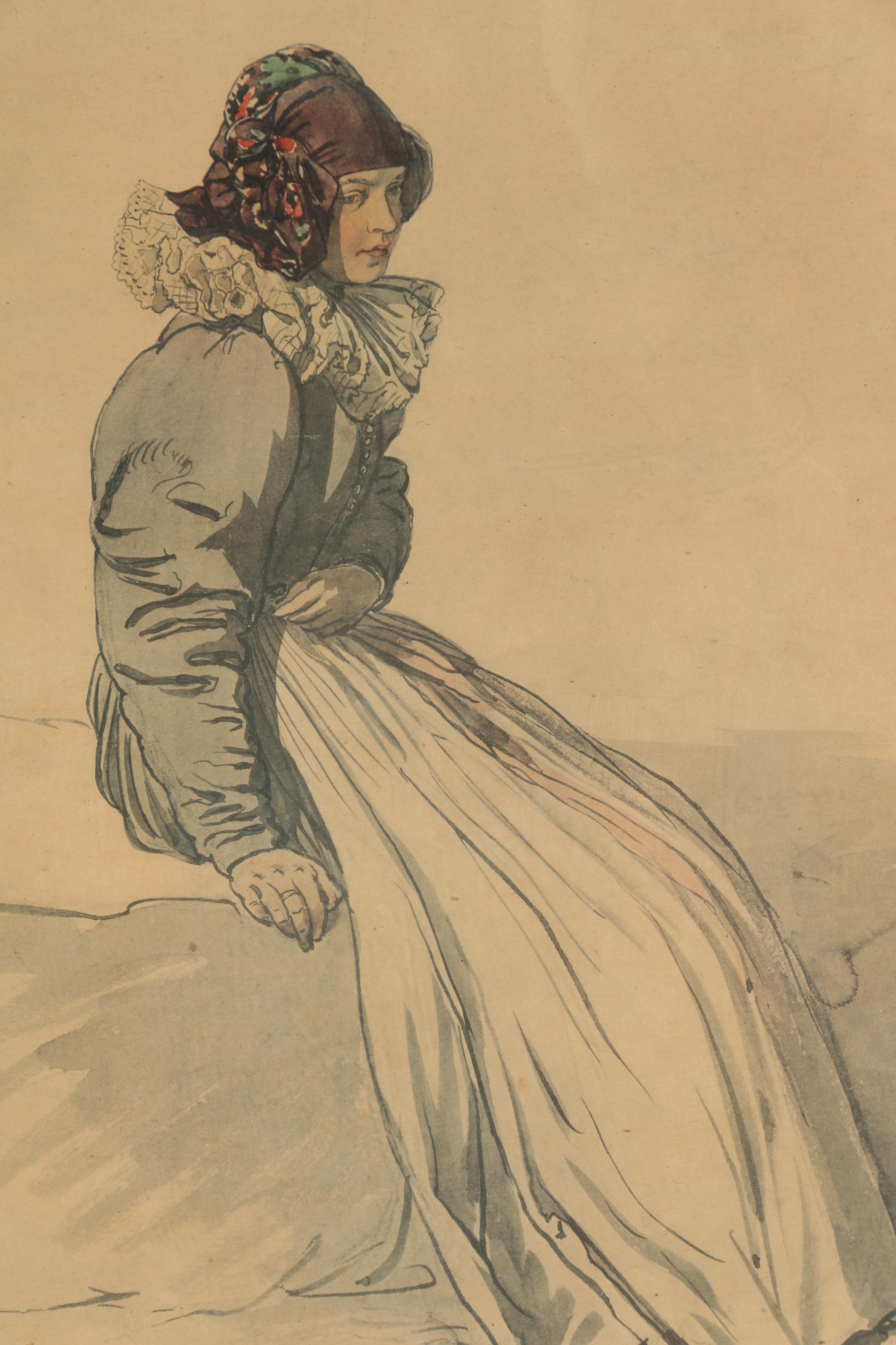 Collotype Portraits After Josef Mánes of Women in Czech Attire