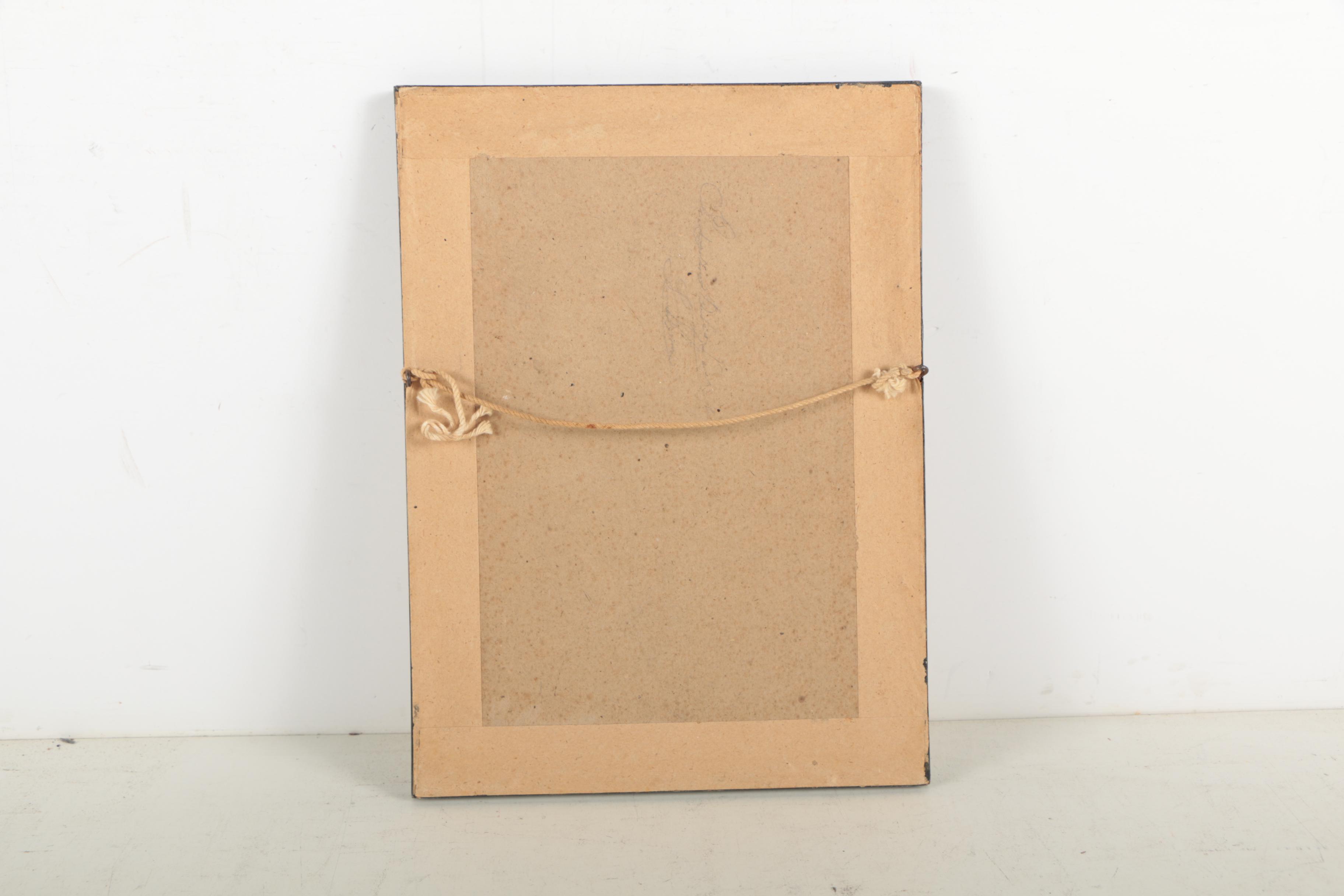 Vintage Etching Featuring View of a Structure