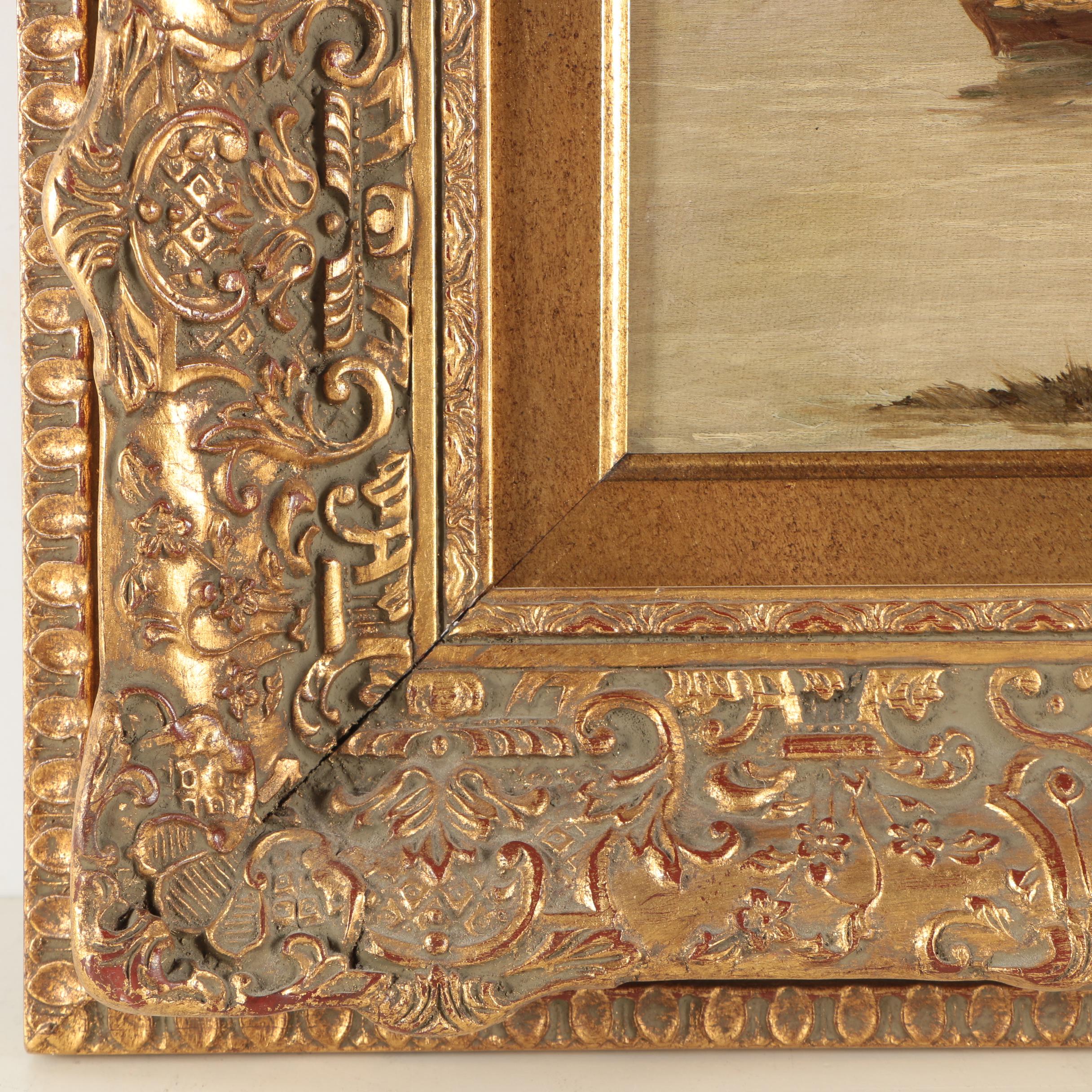 J. Brown Oil Painting of a River