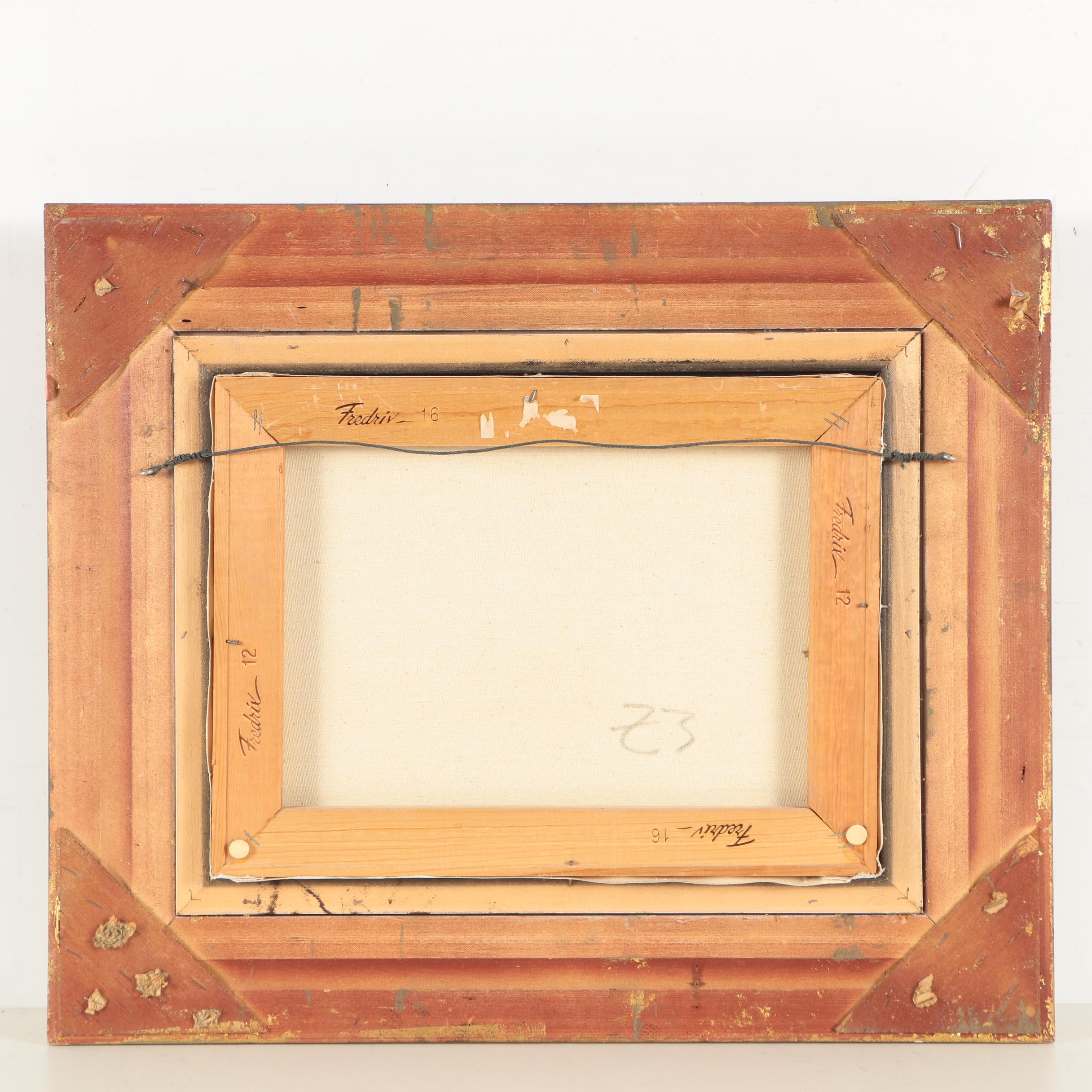 J. Brown Oil Painting of a River