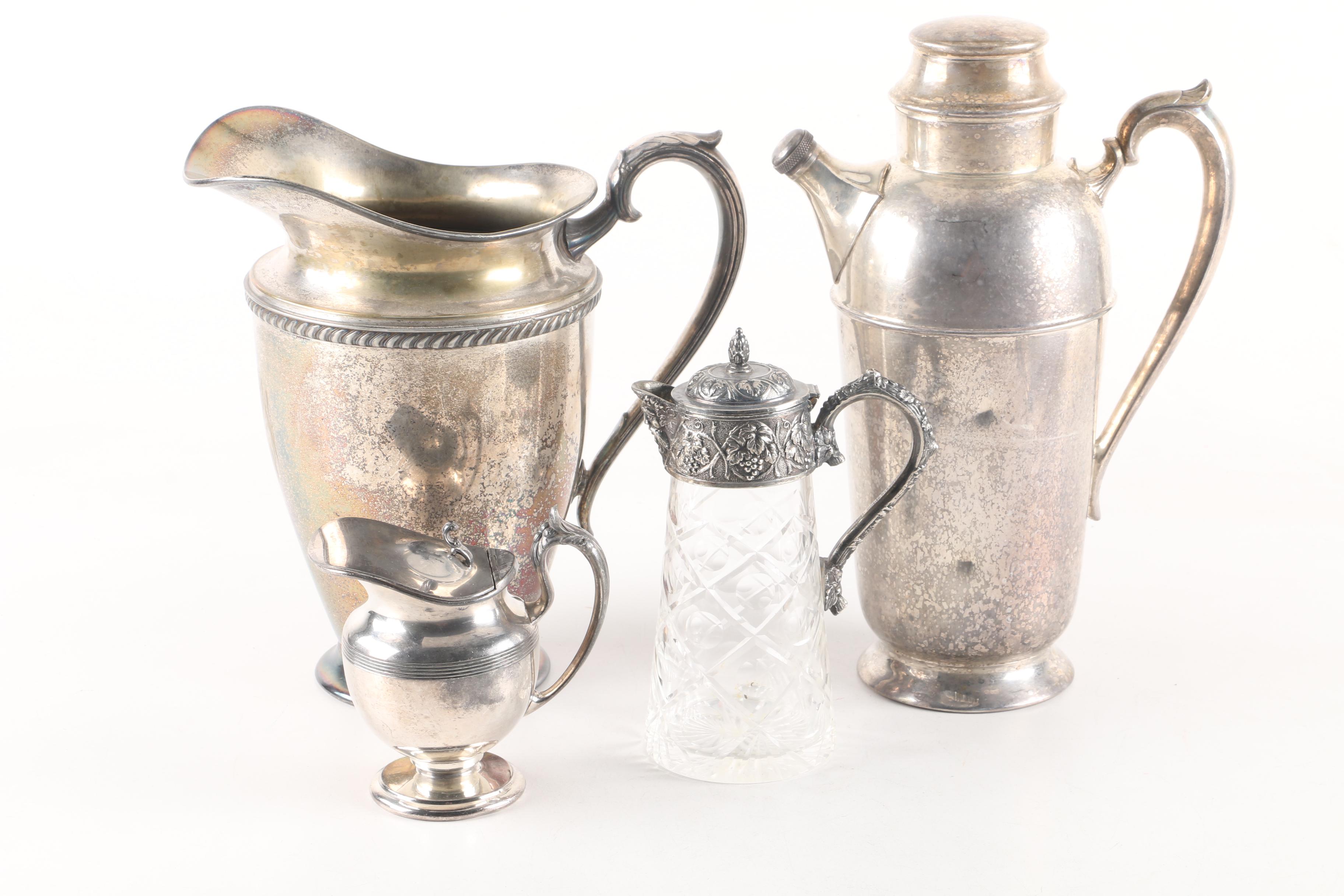 1957 Reed & Barton Silver Plate Oval Dish and Other Silver Plate Serveware