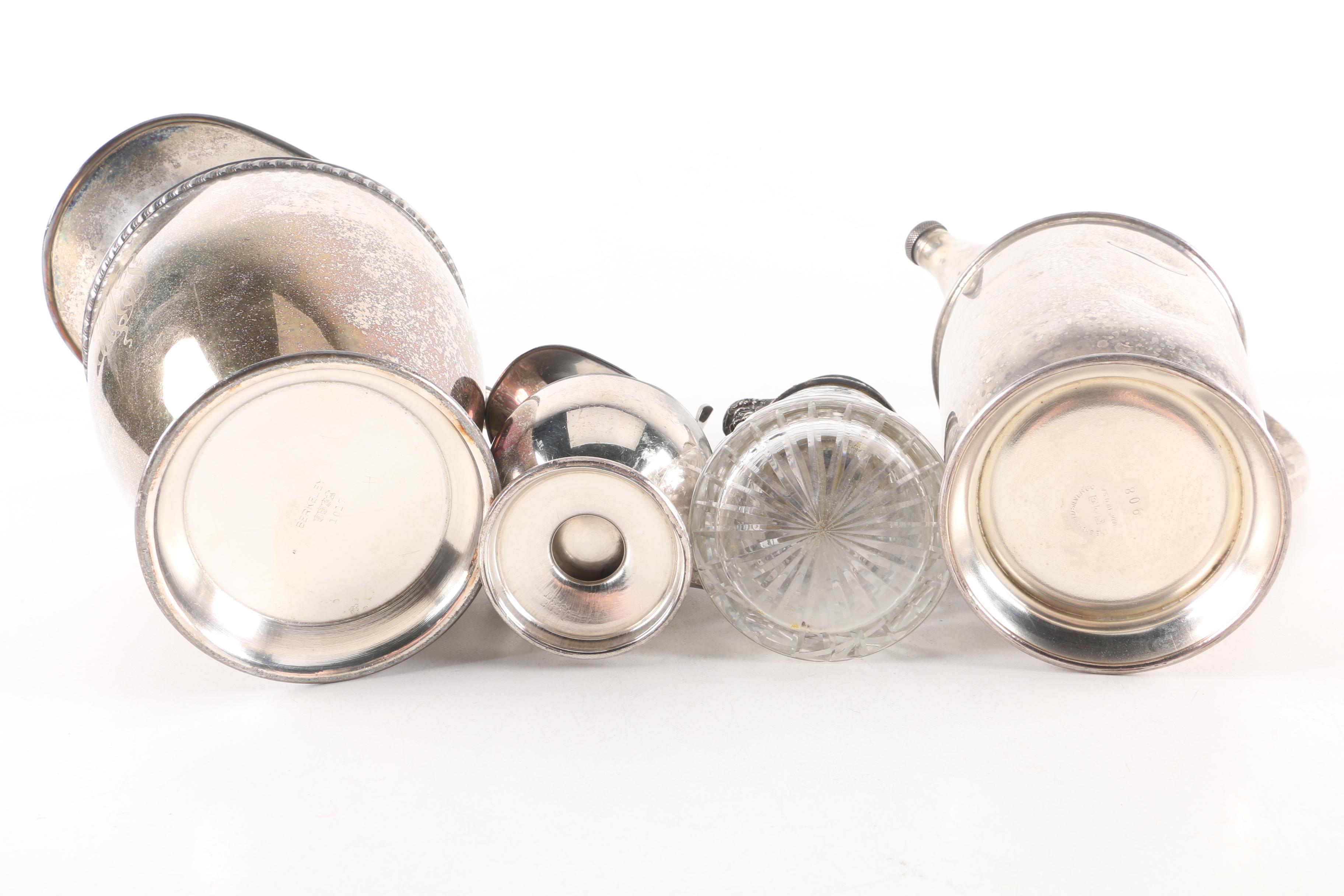 1957 Reed & Barton Silver Plate Oval Dish and Other Silver Plate Serveware