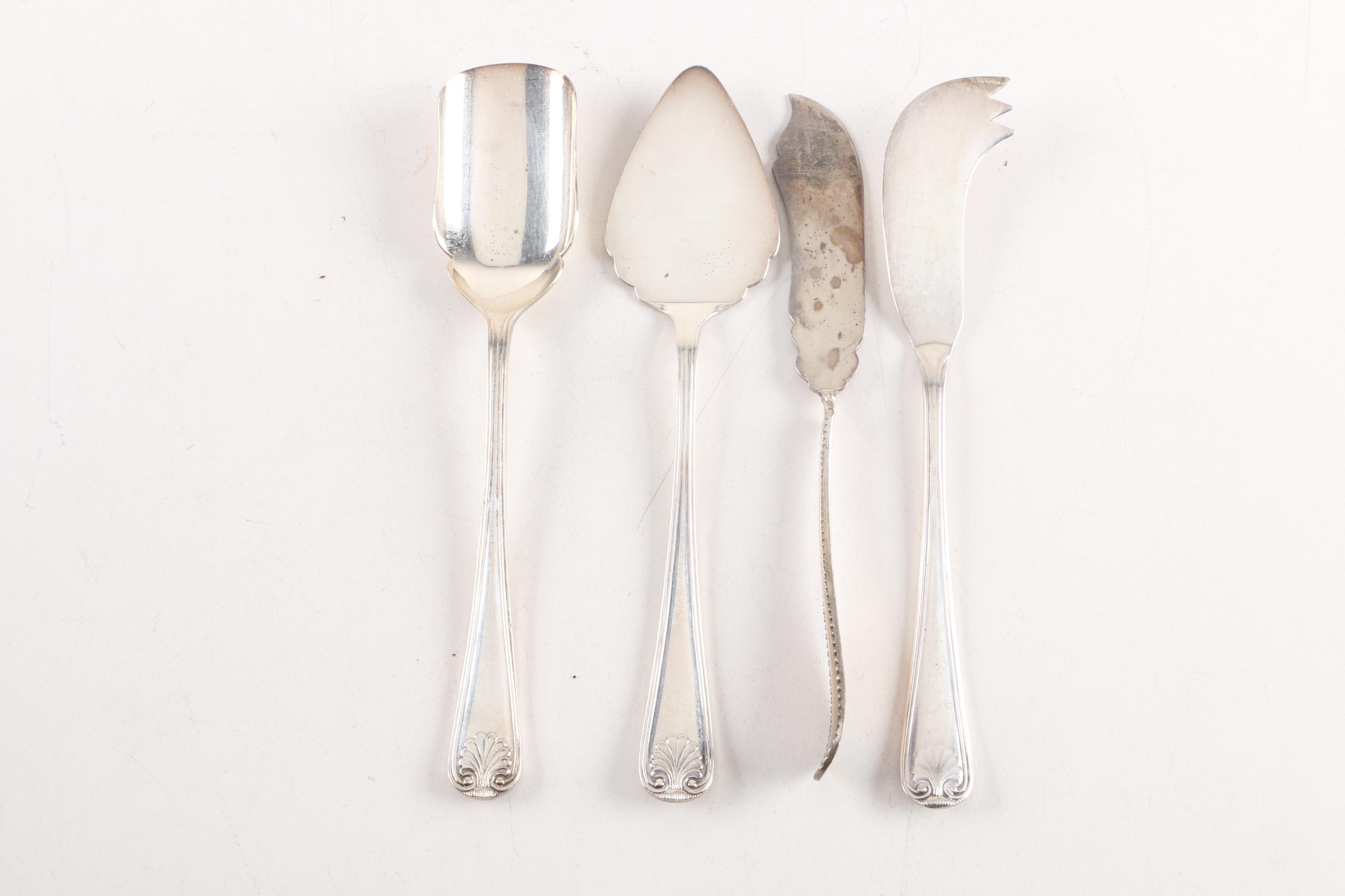 1957 Reed & Barton Silver Plate Oval Dish and Other Silver Plate Serveware