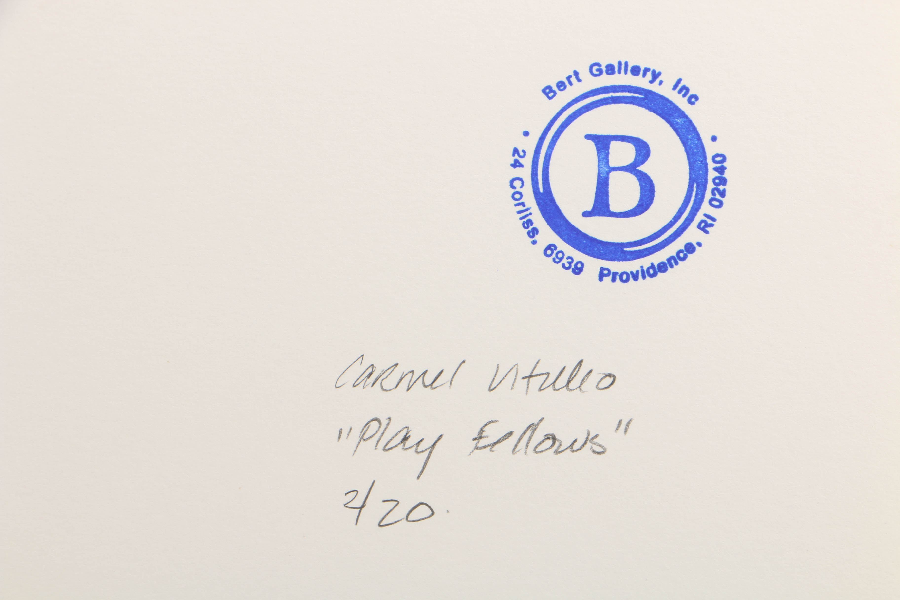 Carmel Vitullo Limited Edition Photograph Print "Playfellows"