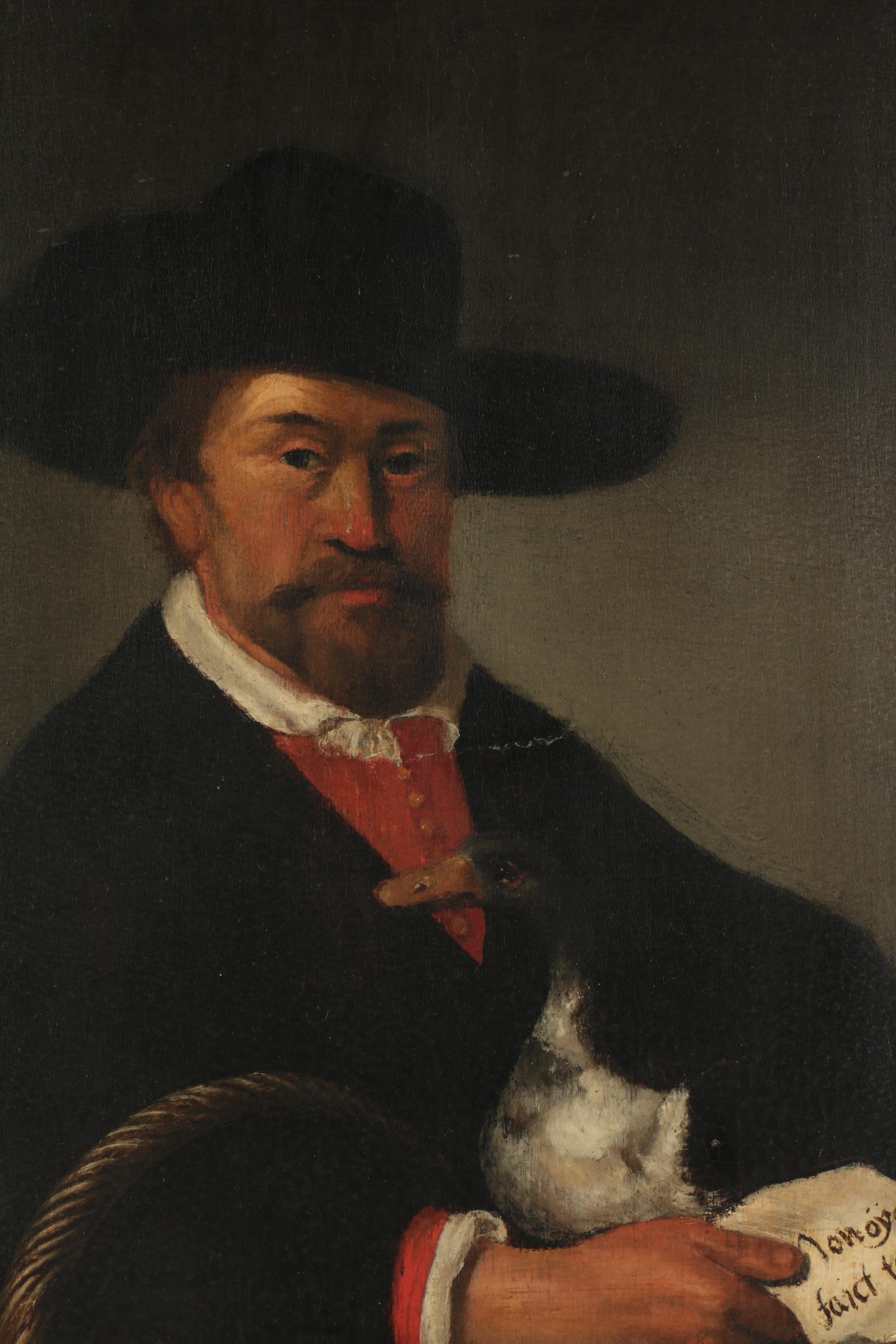 18th Century Dutch School Oil Portrait on Board