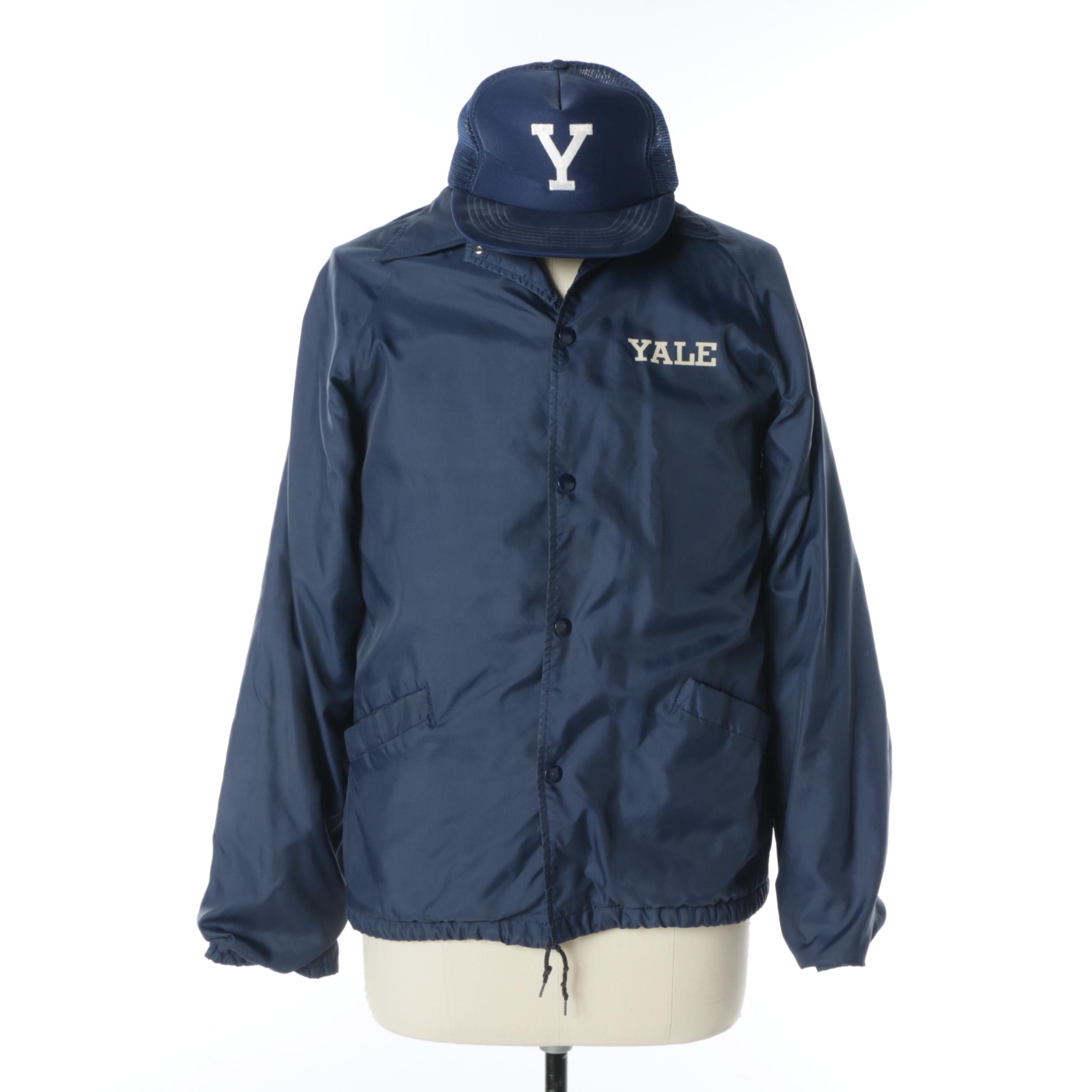 Men's Vintage Yale Windbreaker with Baseball Cap