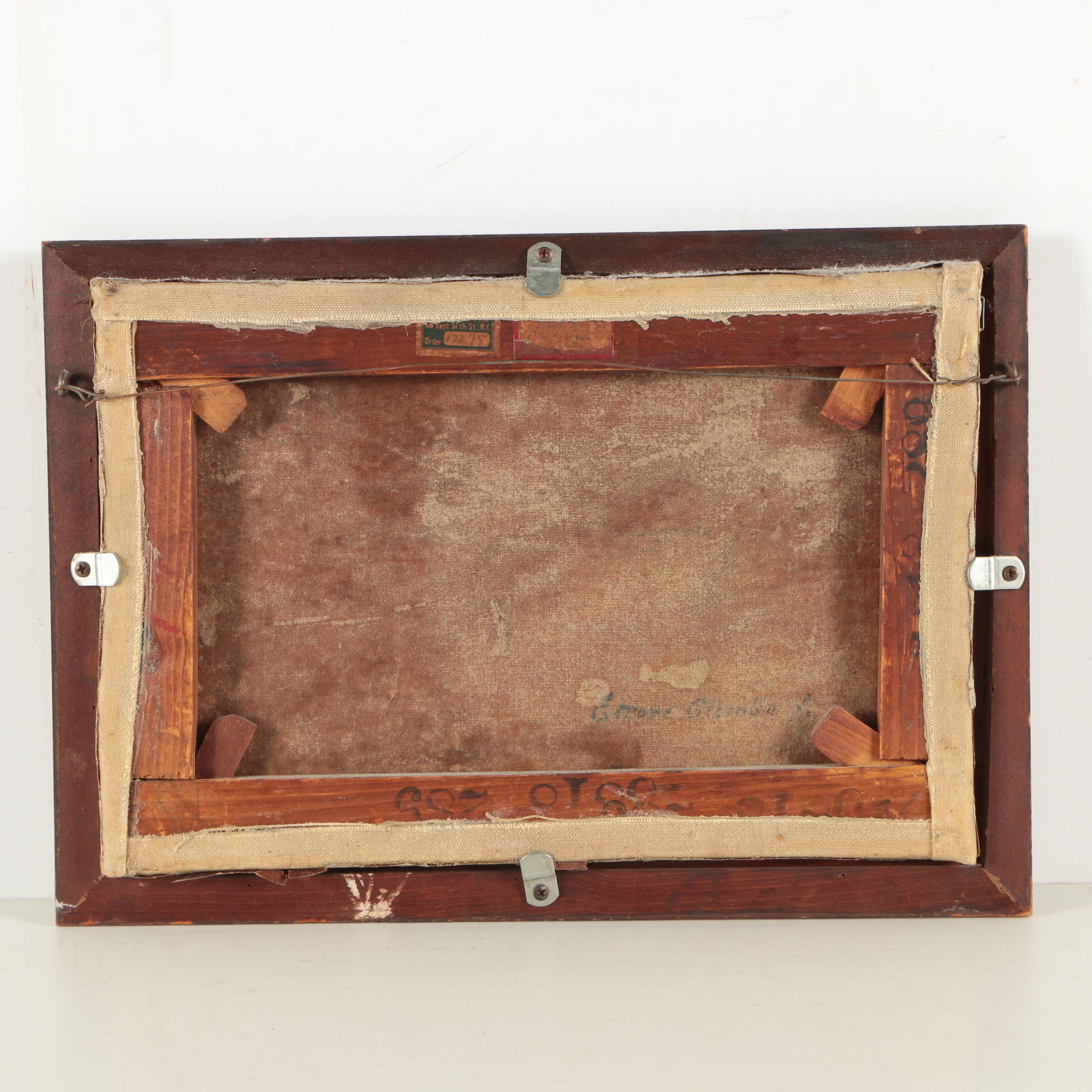 Ettore Cumbo Antique Landscape Oil Painting