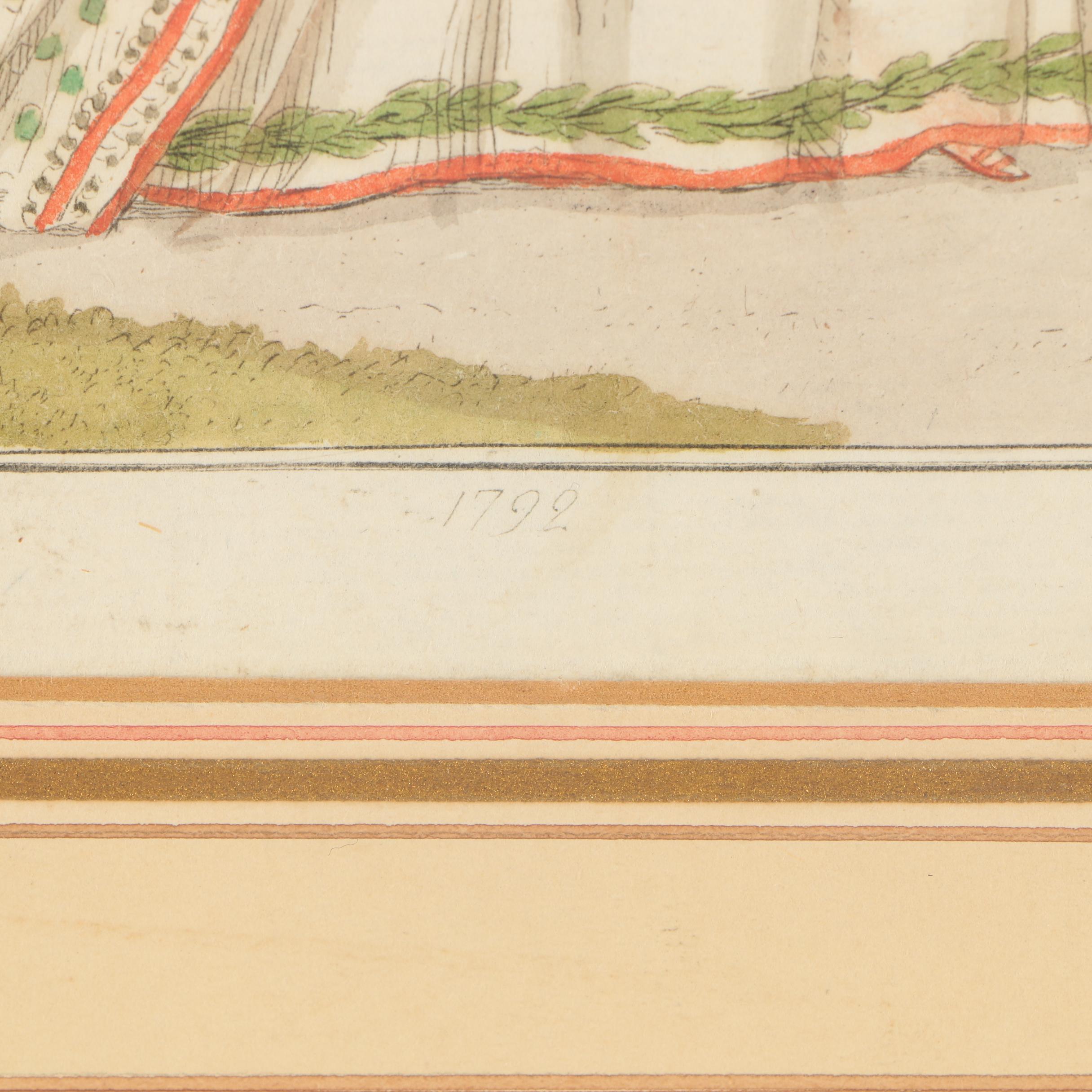 Antique Hand-Colored Fashion Plate Etchings