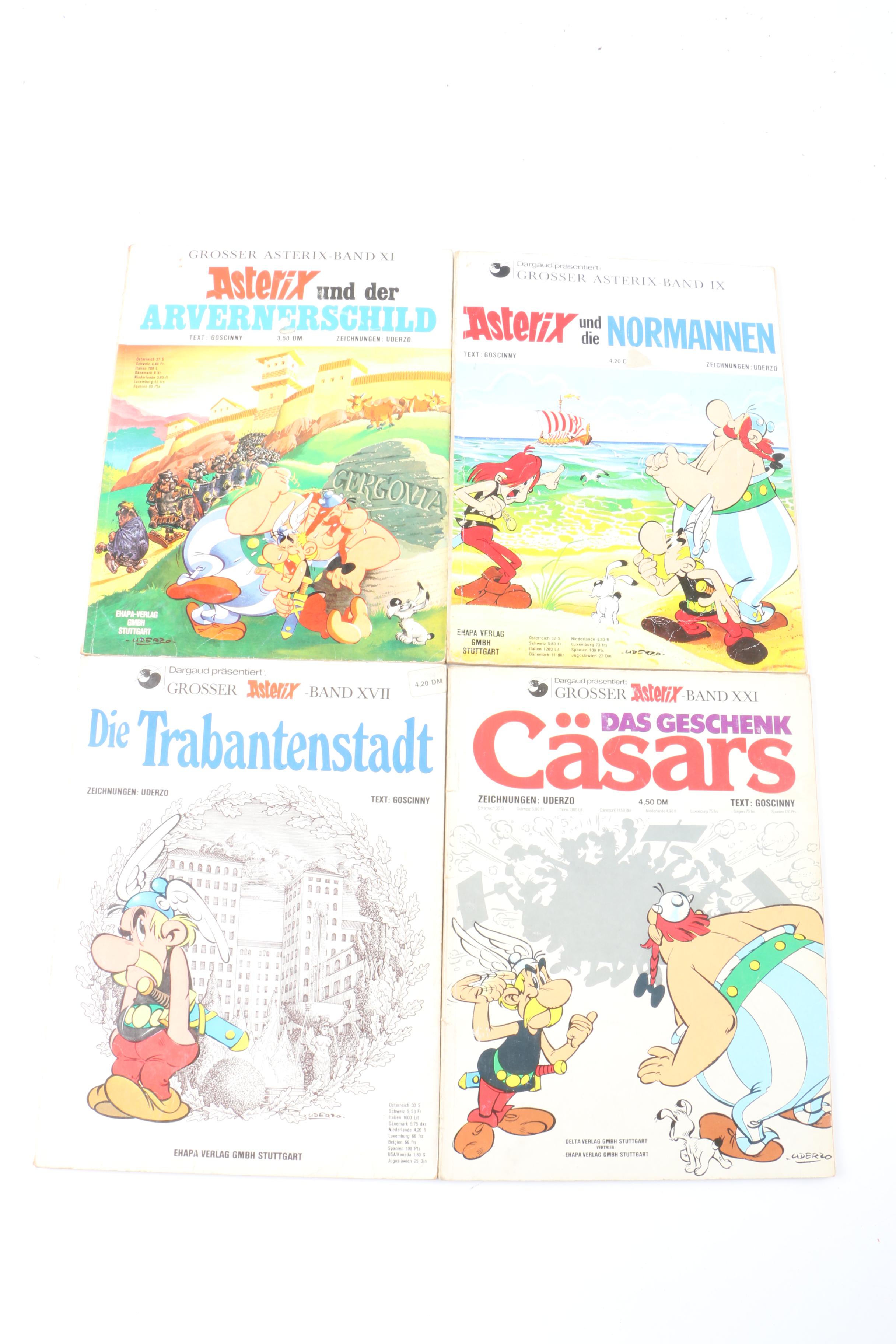 1970s German Language "Asterix" and "The Adventures of Tintin" Comics