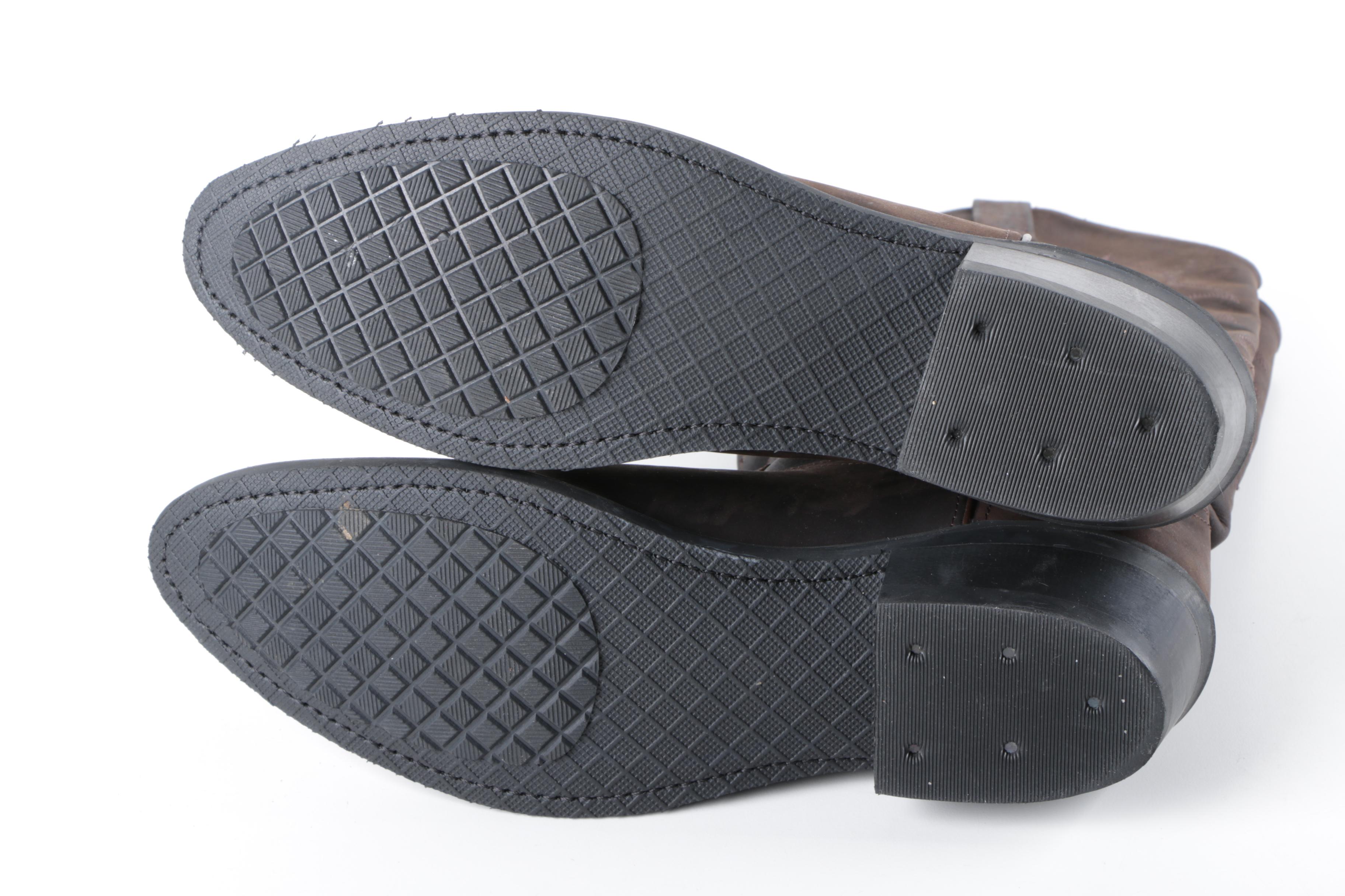 Men's Brown Leather Cowboy Boots