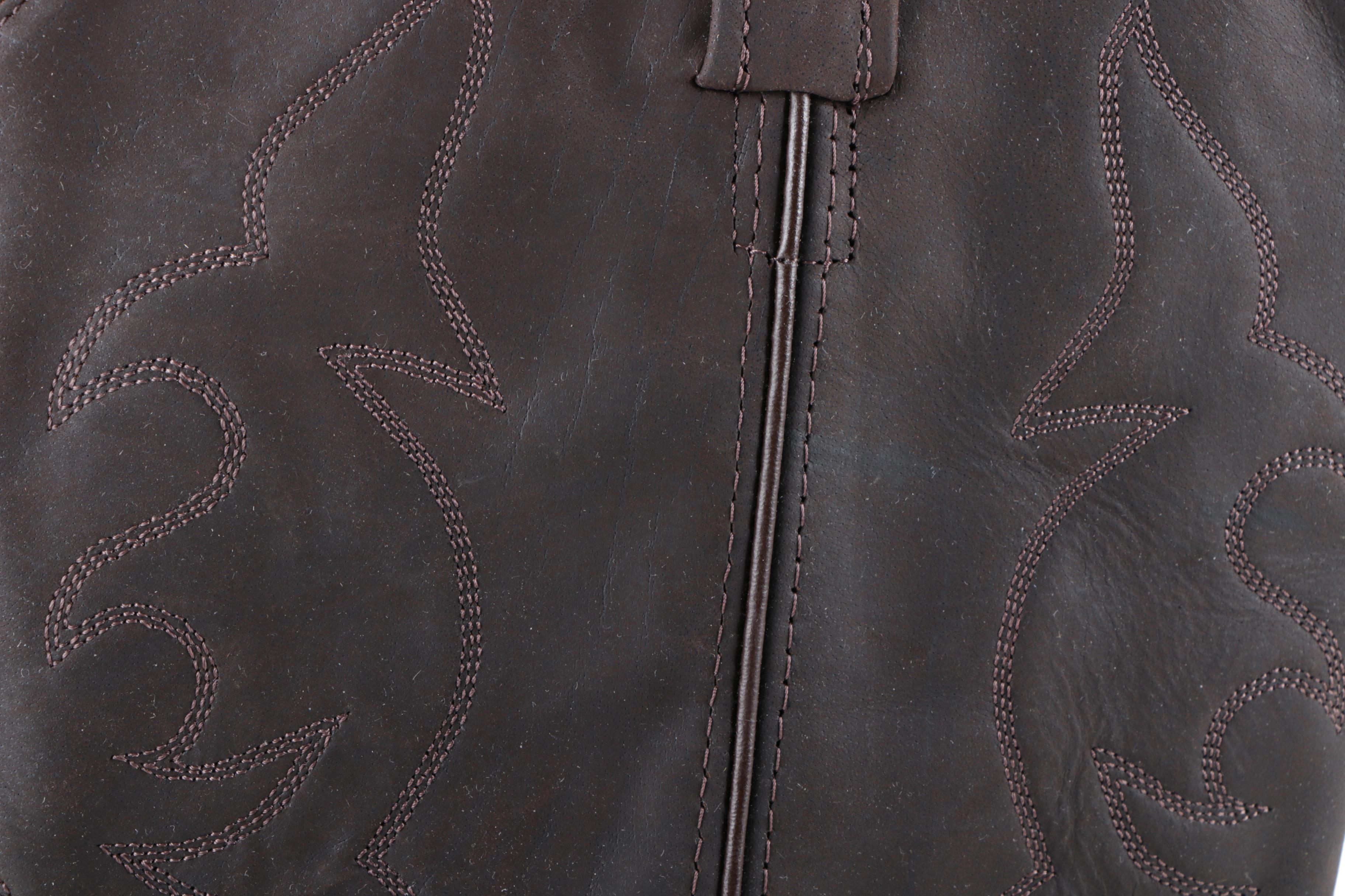 Men's Brown Leather Cowboy Boots