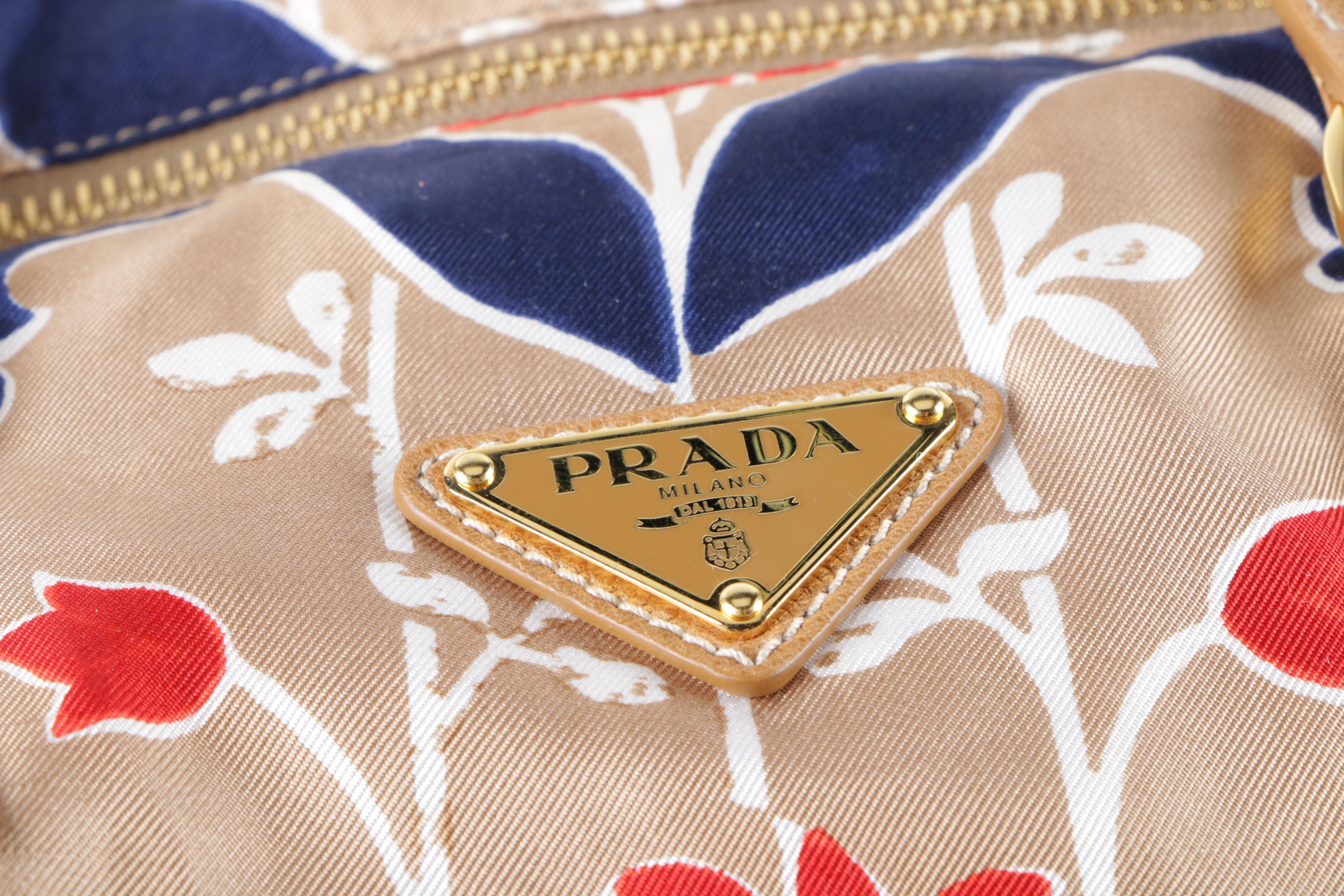 Prada Milano 2010 Foulard Print Roll Bag