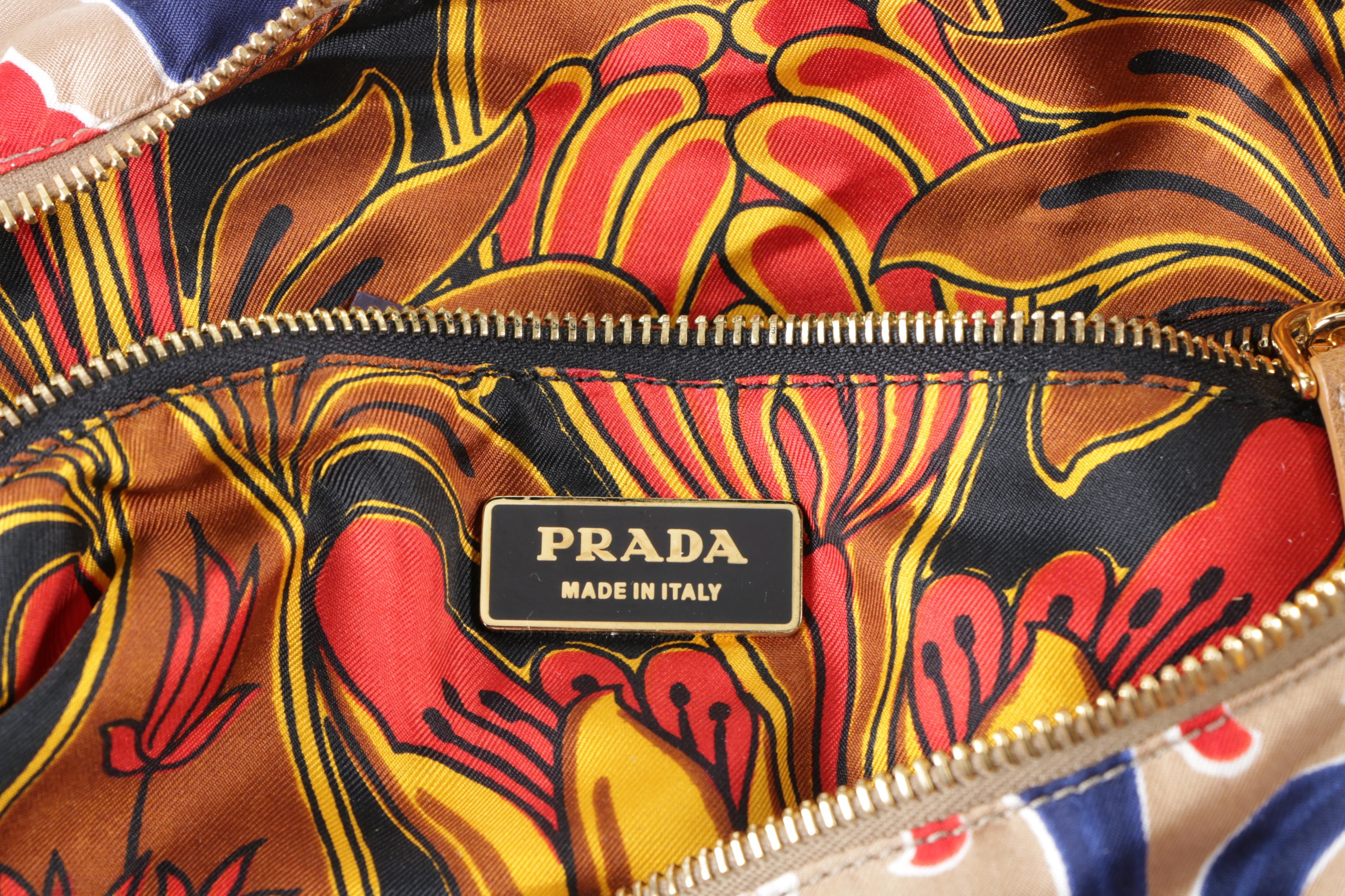 Prada Milano 2010 Foulard Print Roll Bag