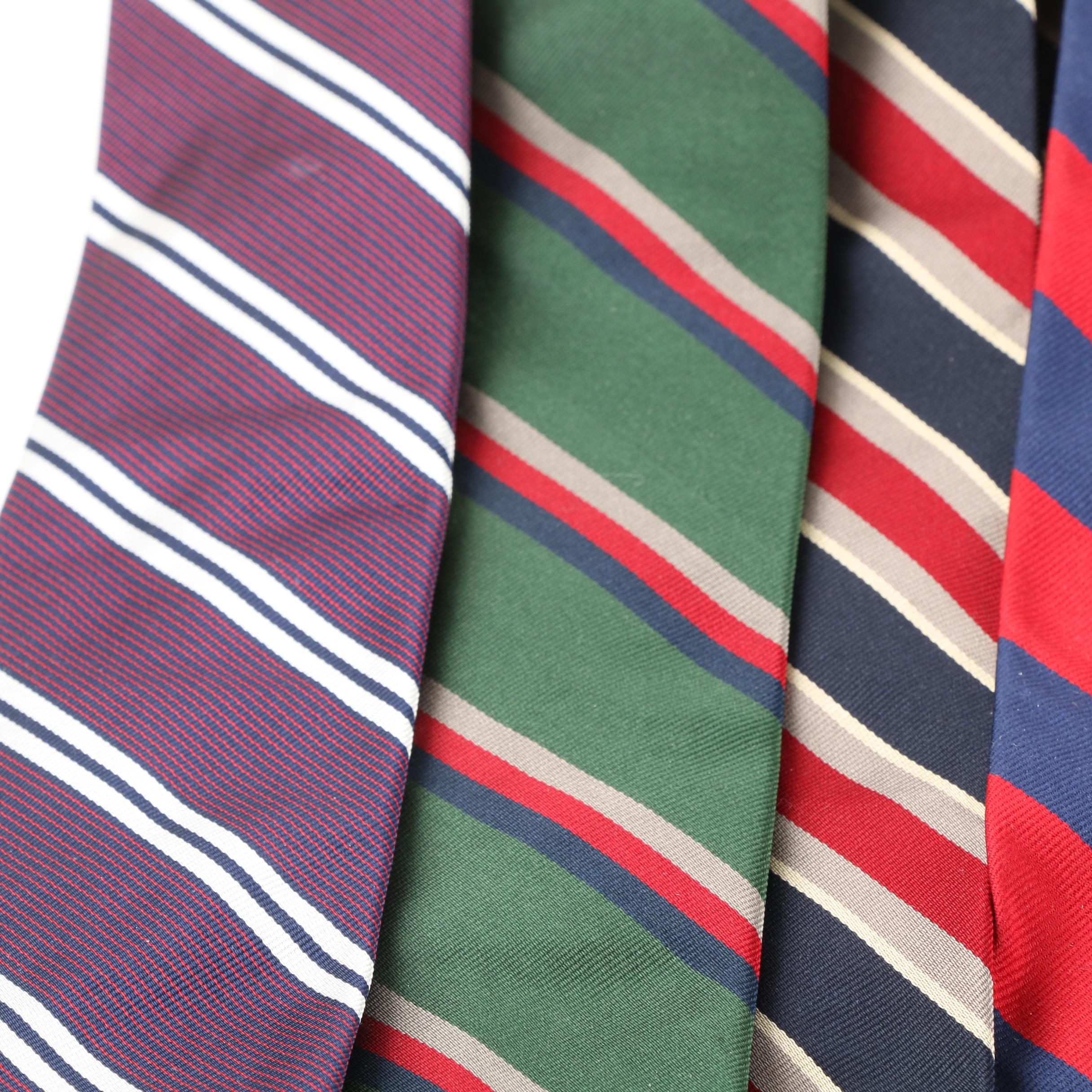 Men's Vintage Striped Ties Including Silk, Lord & Taylor and Brooks Brothers