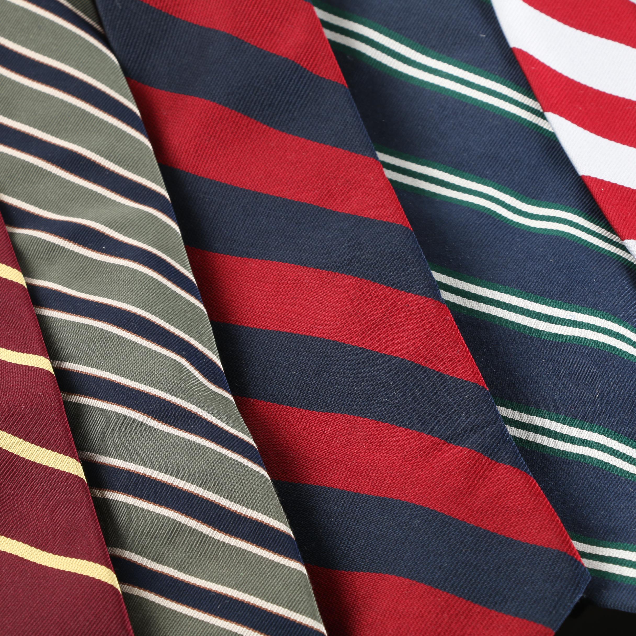 Men's Vintage Striped Ties Including Silk, Lord & Taylor and Brooks Brothers