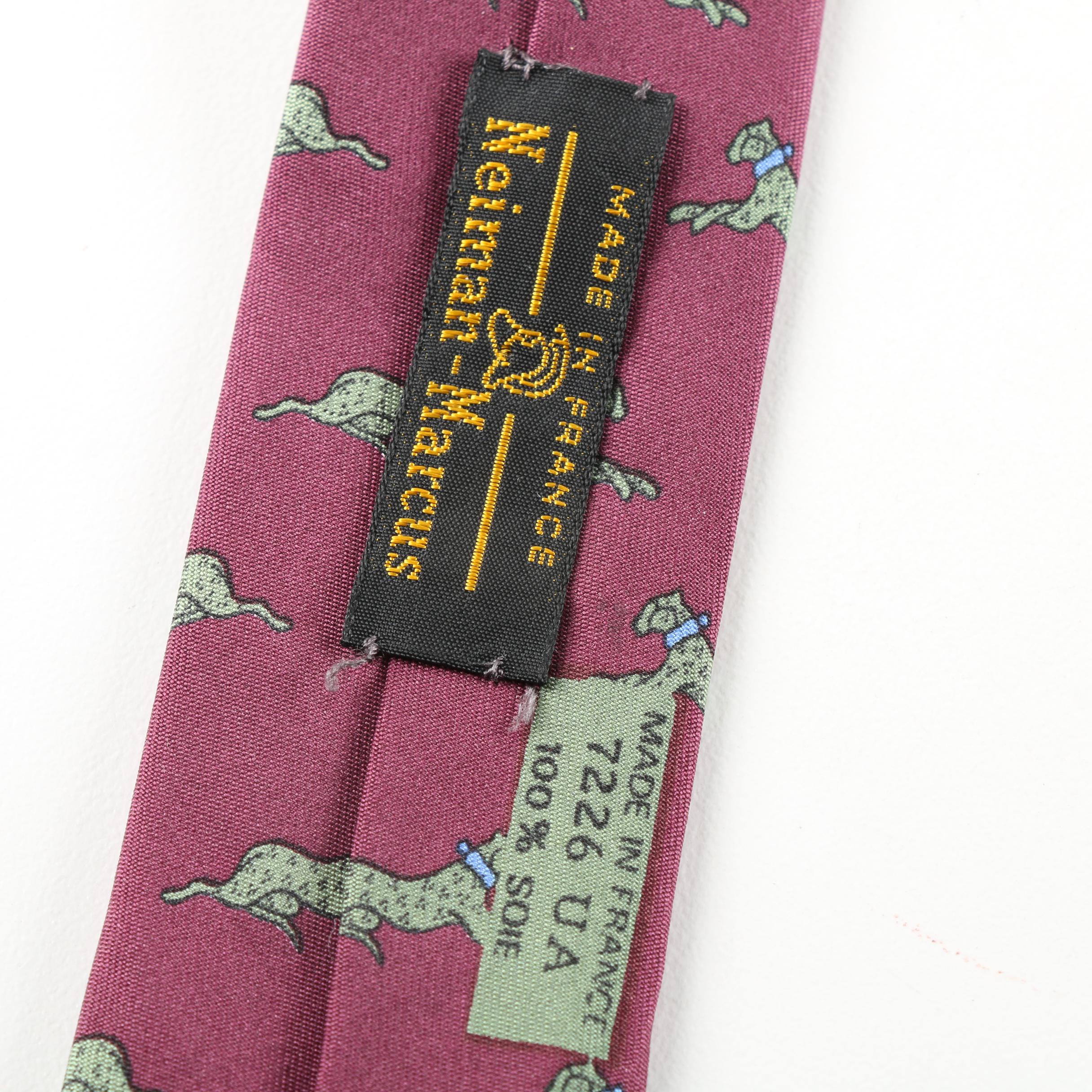 Vintage Hermès of Paris Cheetah Print Silk Twill Necktie, #7226 UA