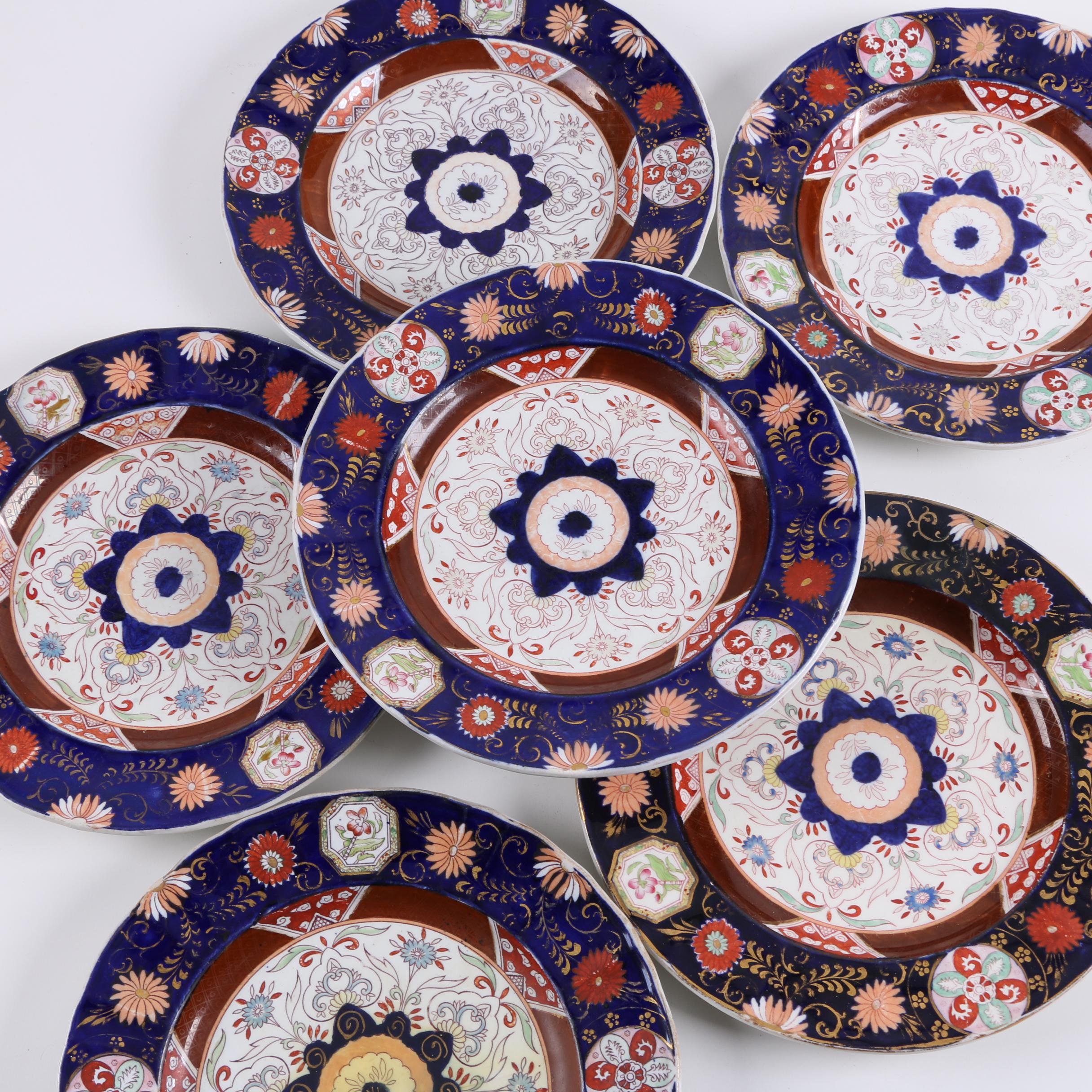 Antique Ashworth Brothers English Imari Plates