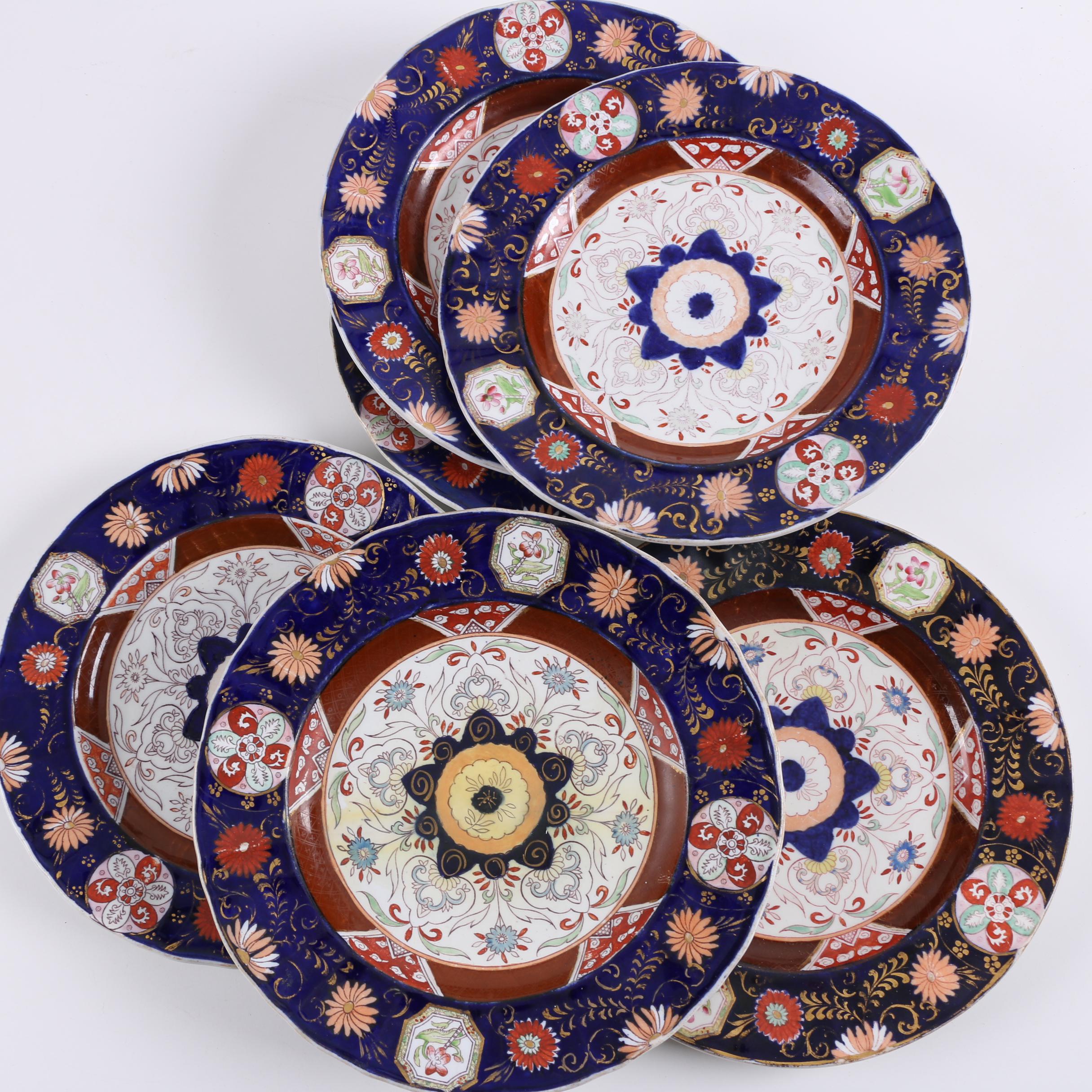 Antique Ashworth Brothers English Imari Plates