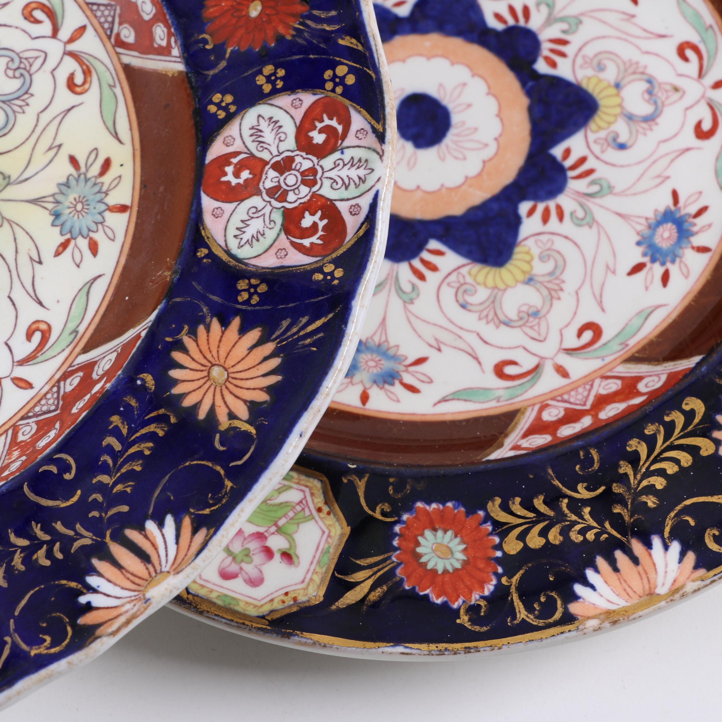 Antique Ashworth Brothers English Imari Plates