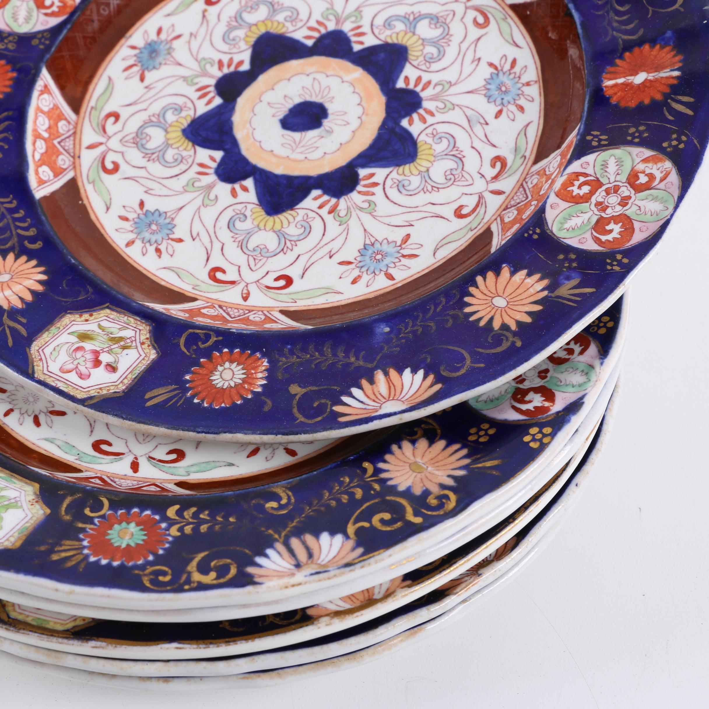 Antique Ashworth Brothers English Imari Plates