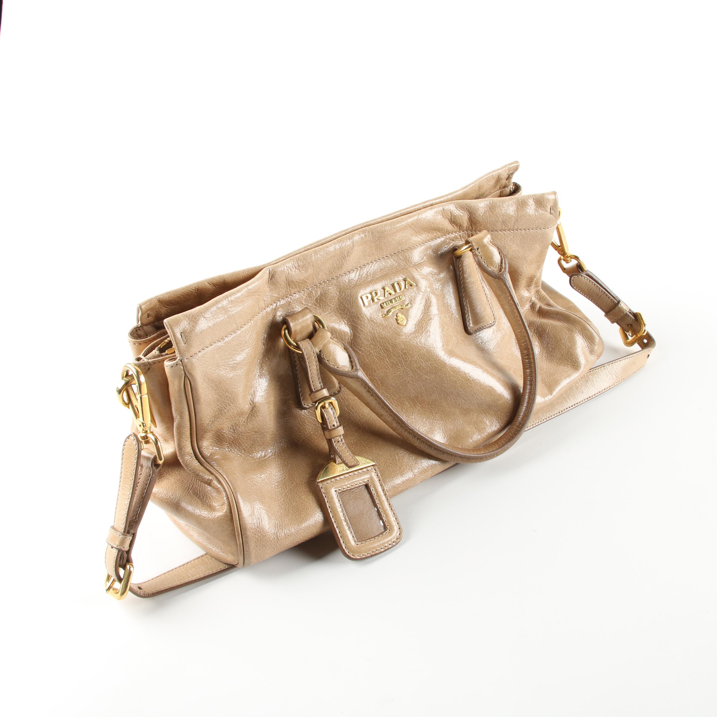 Prada Milano Tan Leather Handbag
