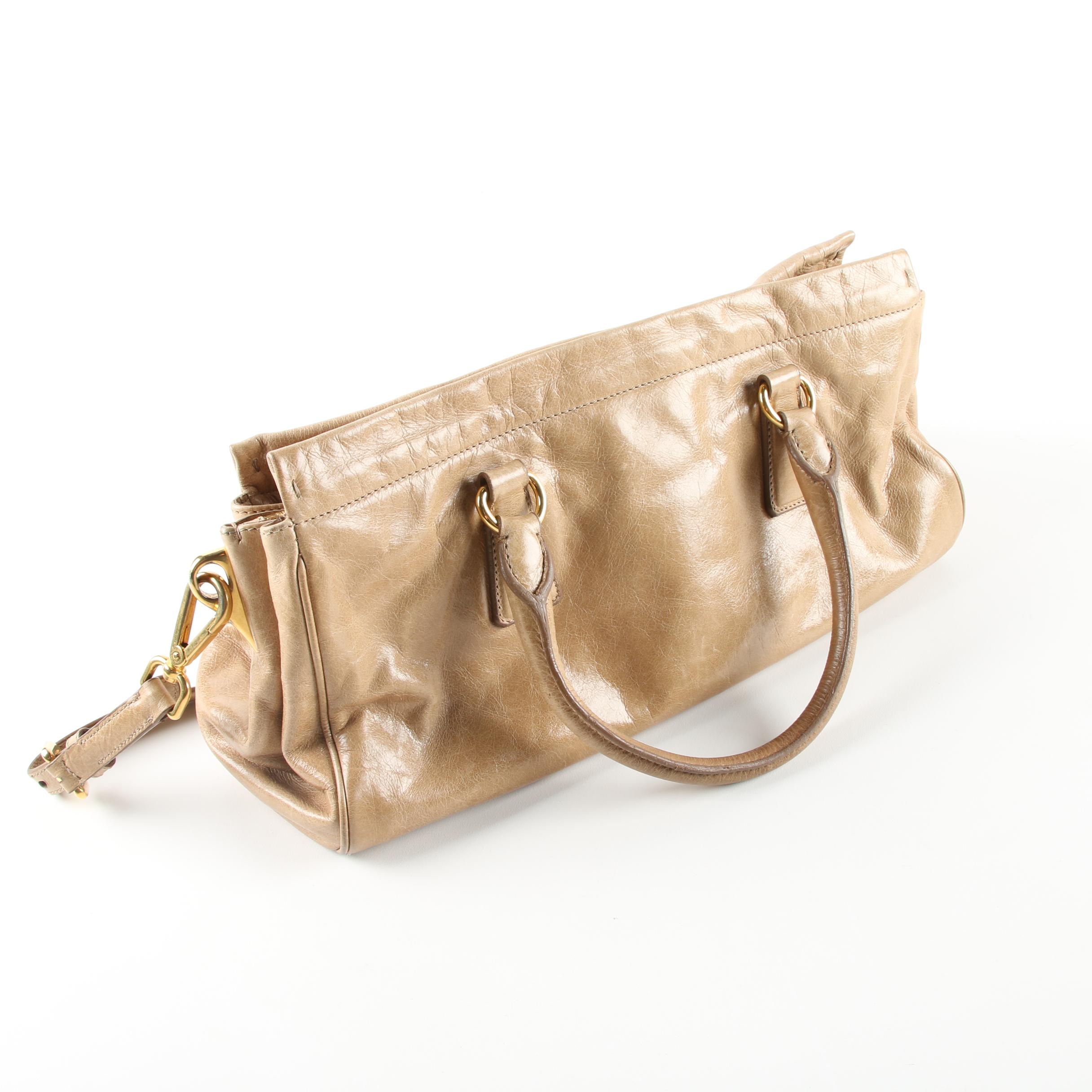 Prada Milano Tan Leather Handbag