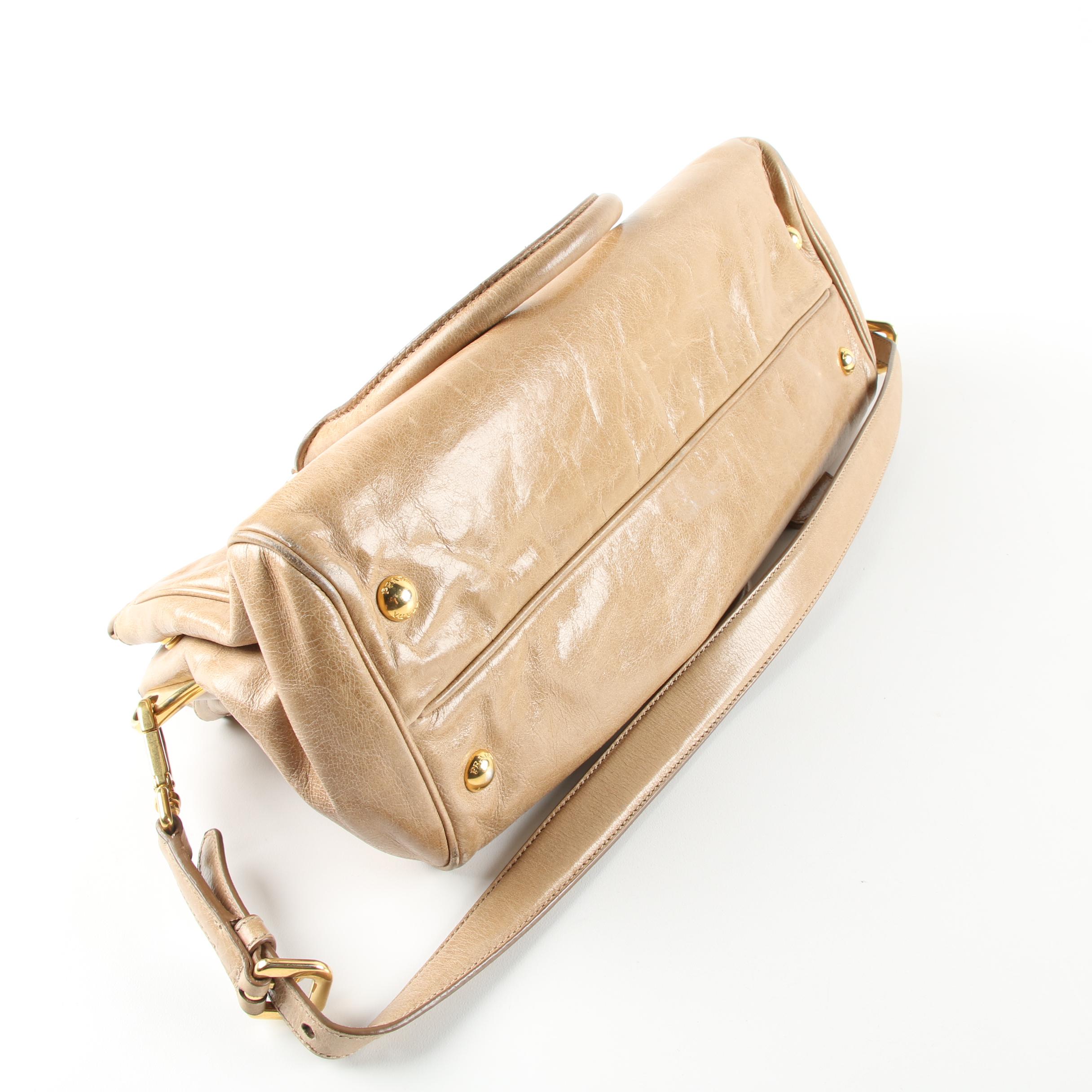 Prada Milano Tan Leather Handbag