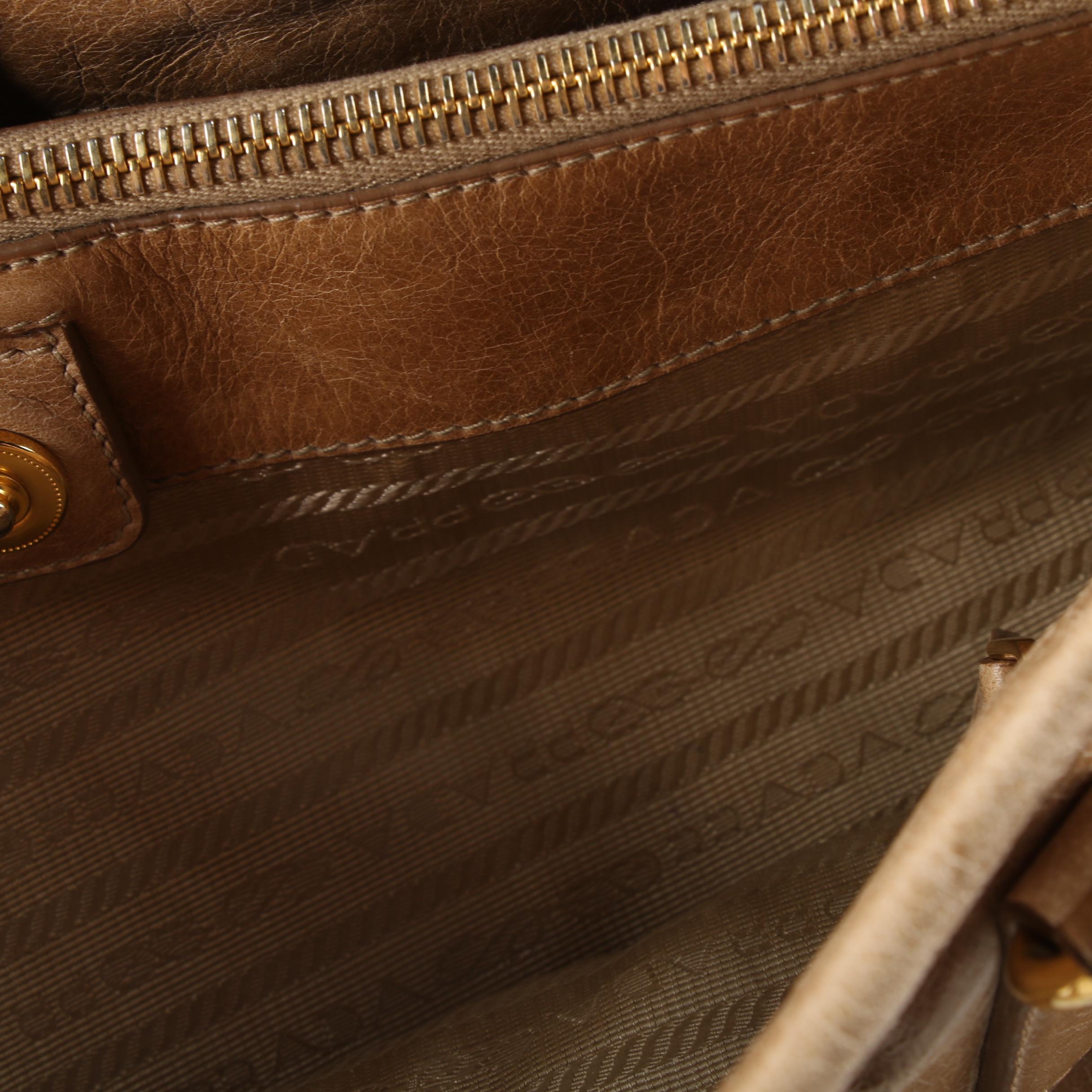 Prada Milano Tan Leather Handbag