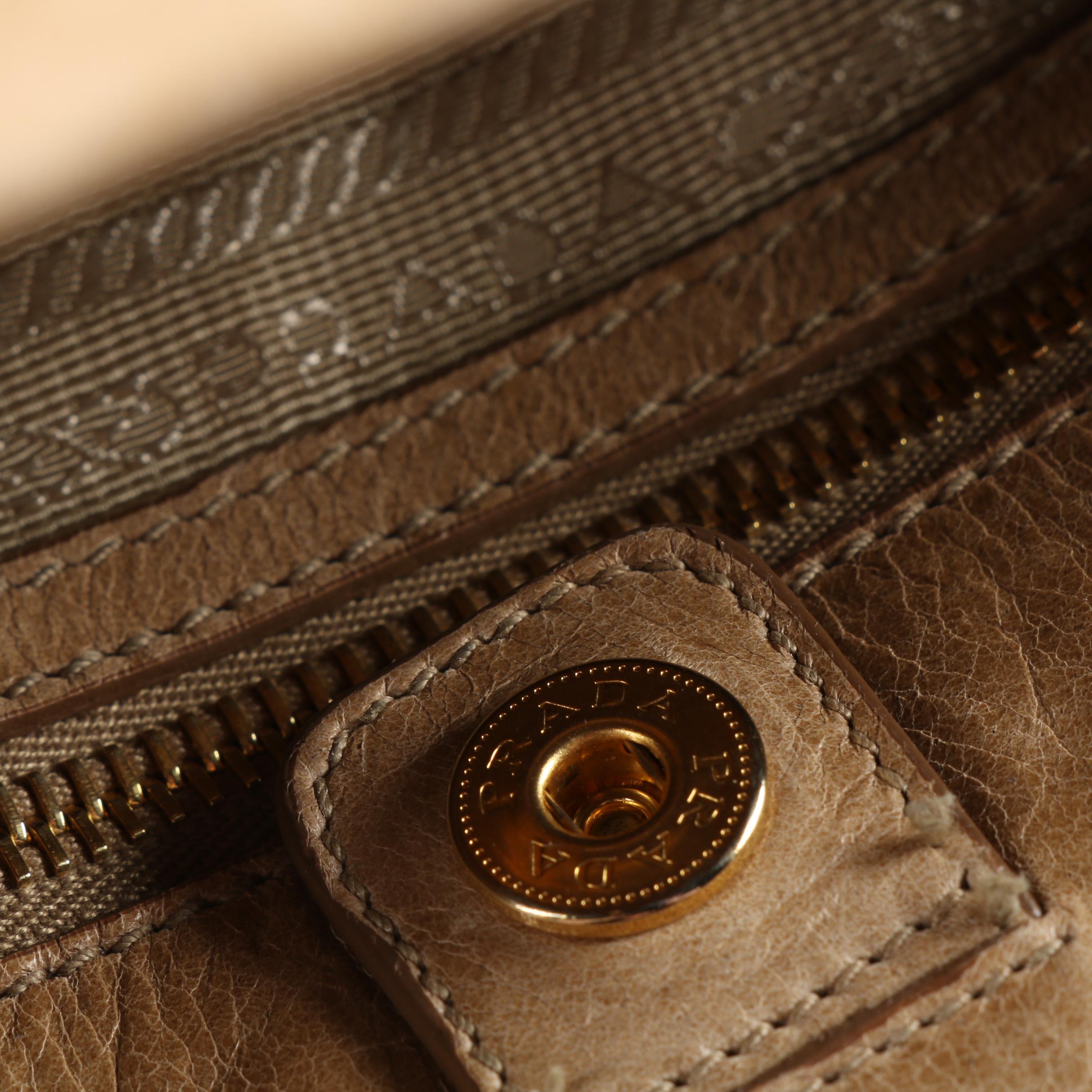 Prada Milano Tan Leather Handbag