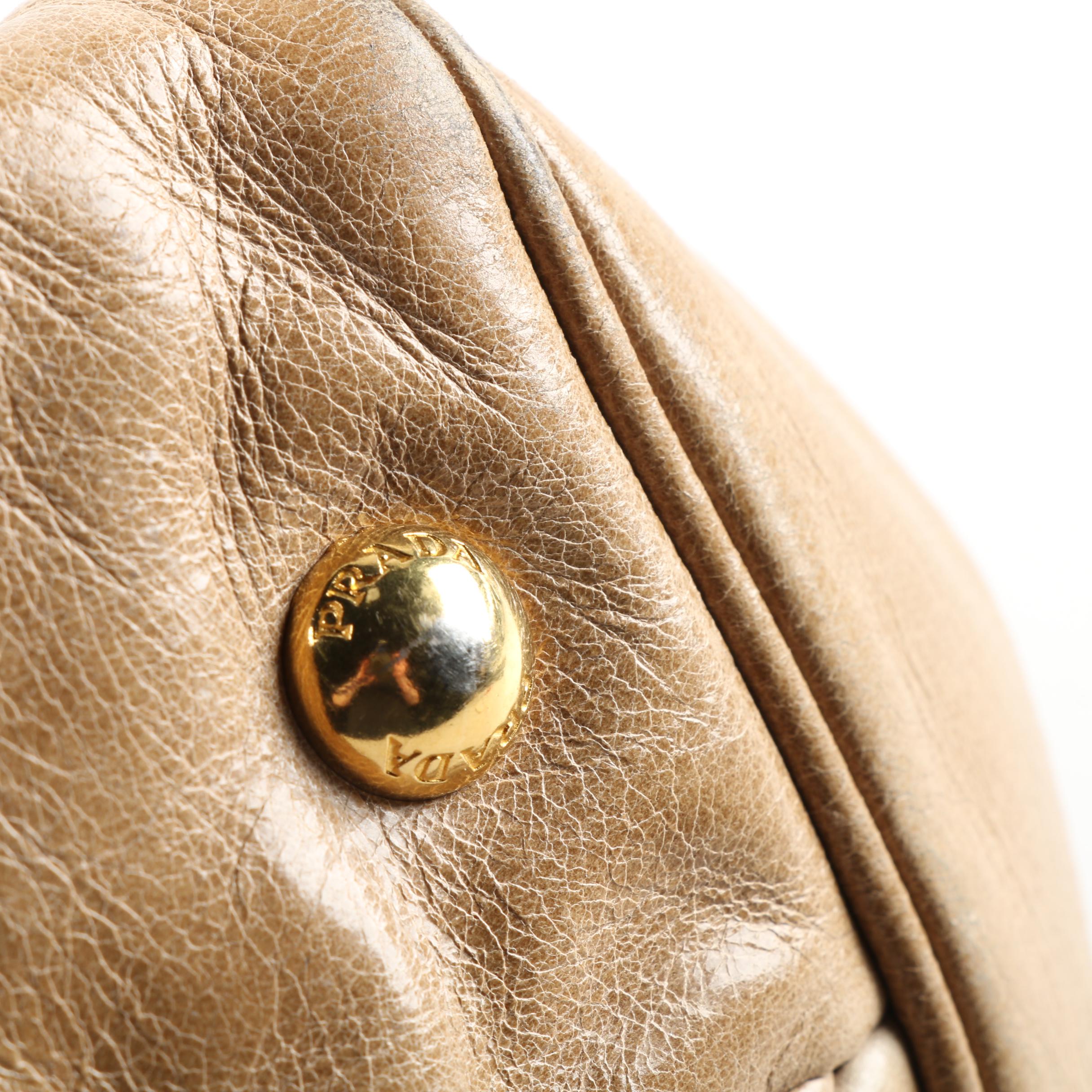 Prada Milano Tan Leather Handbag