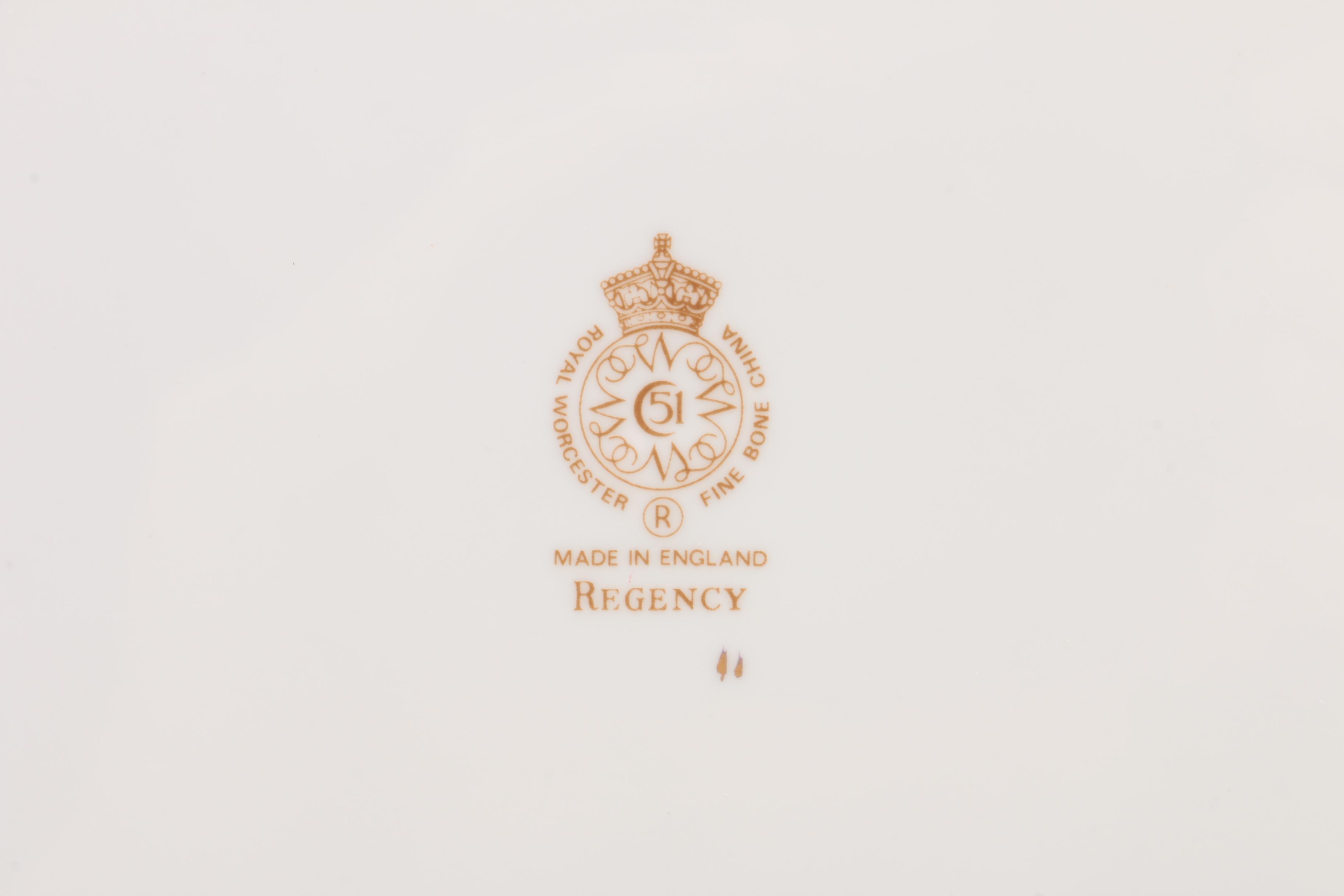 Royal Worcester "Regency" Cobalt Blue and Gold Bone China Dinnerware