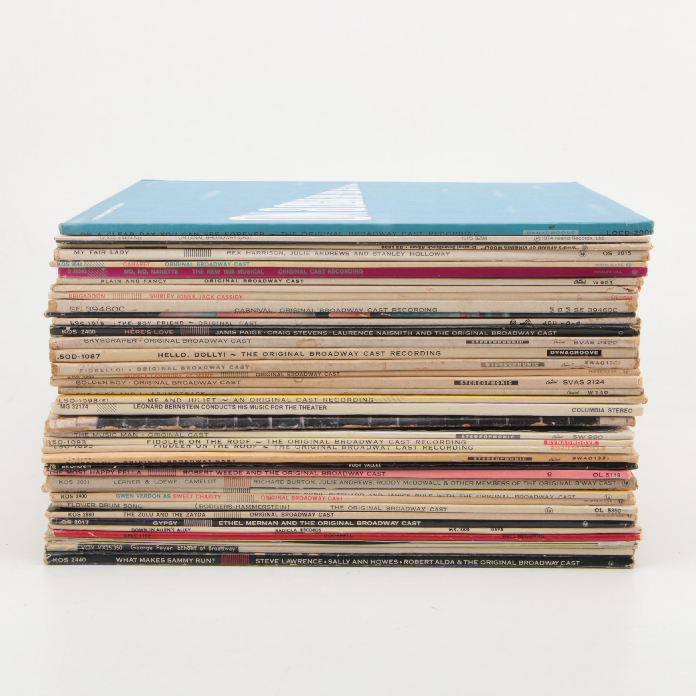 Broadway Records Including "My Fair Lady," "Hello Dolly," "Fiddler on the Roof"