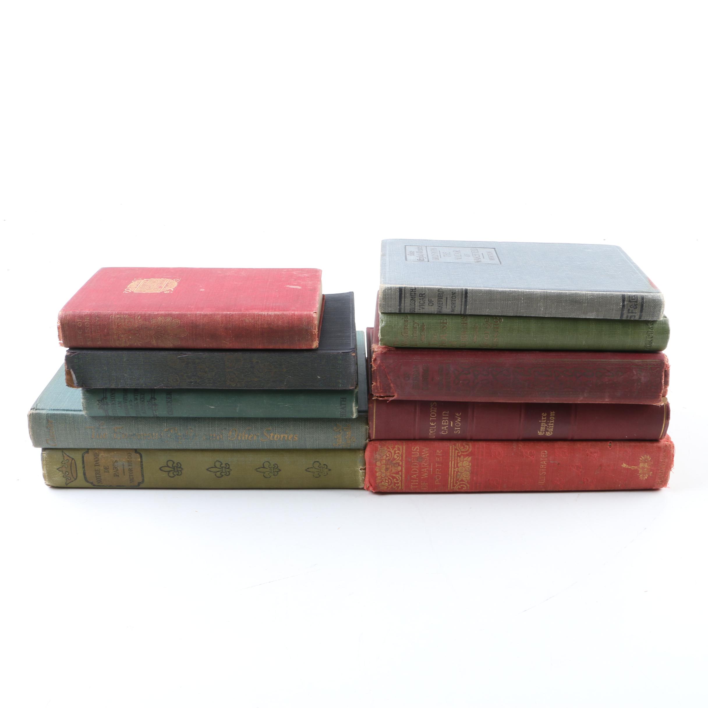 Vintage Books Including The Life of Nelson, Uncle Tom's Cabin and More