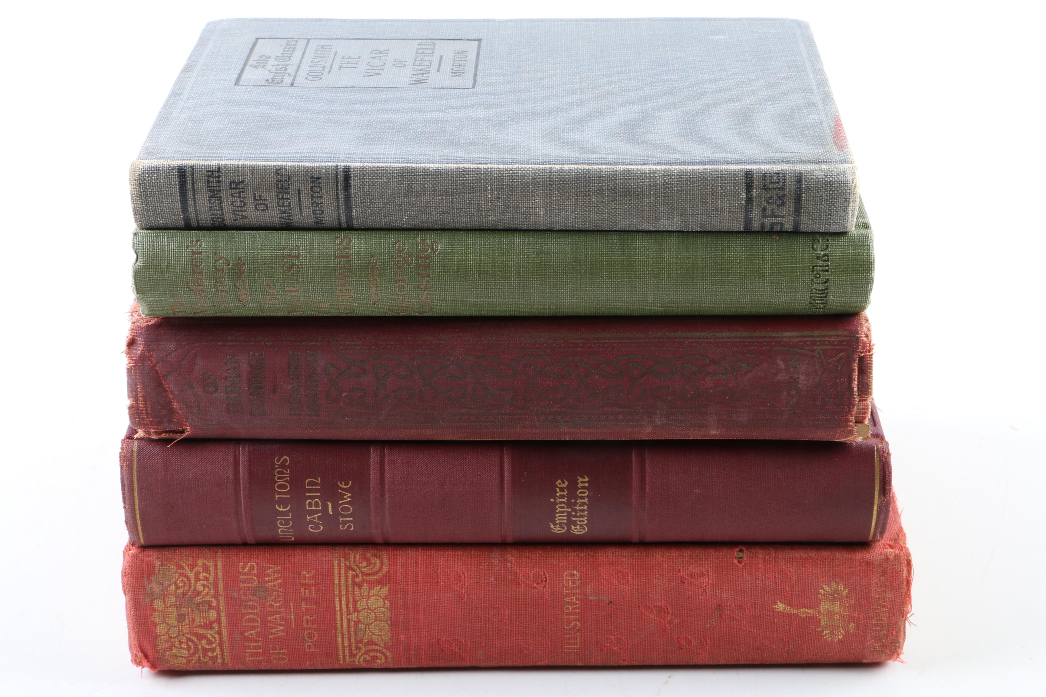 Vintage Books Including The Life of Nelson, Uncle Tom's Cabin and More